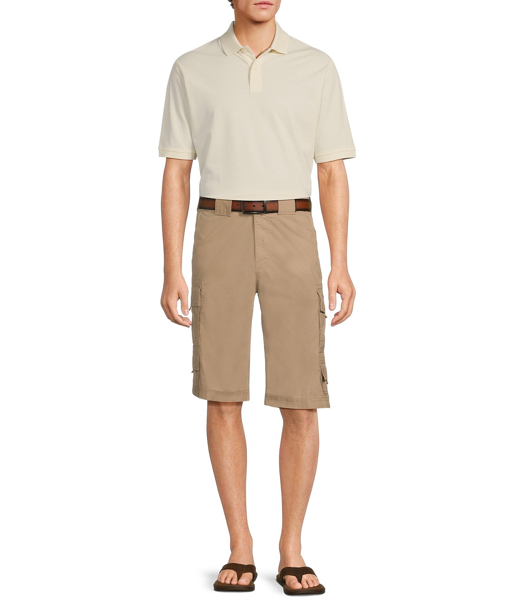 Roundtree & Yorke Big & Tall Classic-Fit Multi Pocket Utility Cargo 13#double; Inseam Shorts