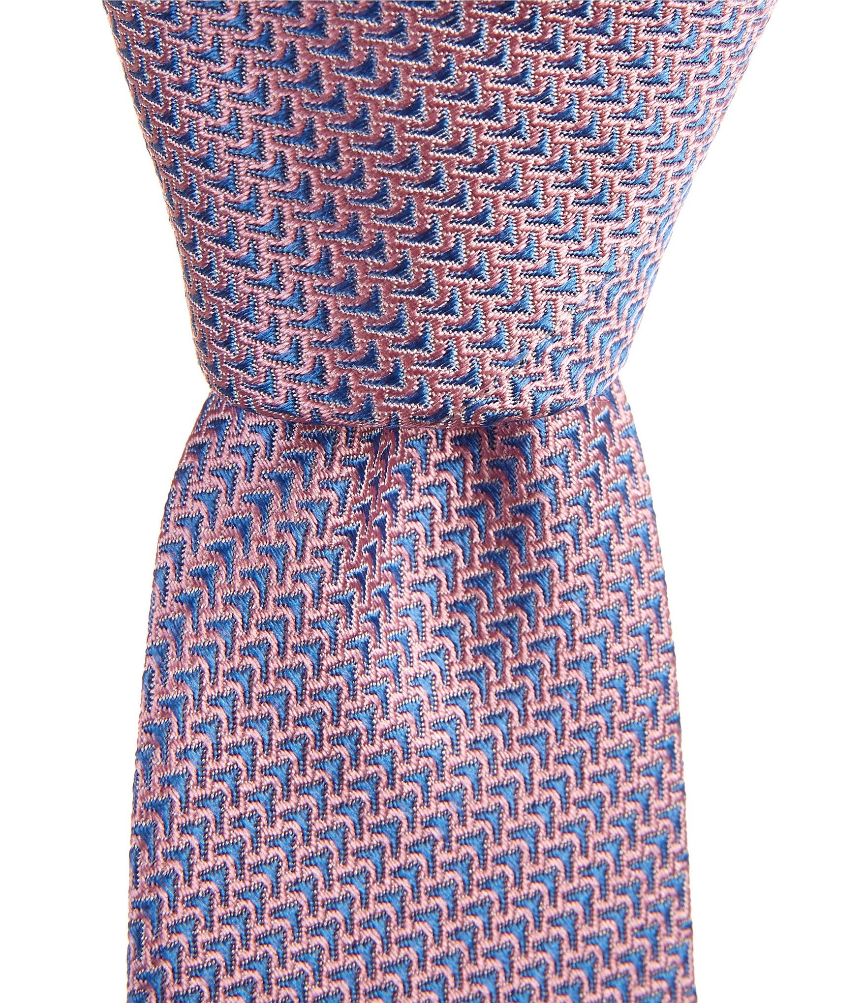 Roundtree & Yorke Big & Tall Lecture Non-Solid 3 3/8#double; Silk Tie