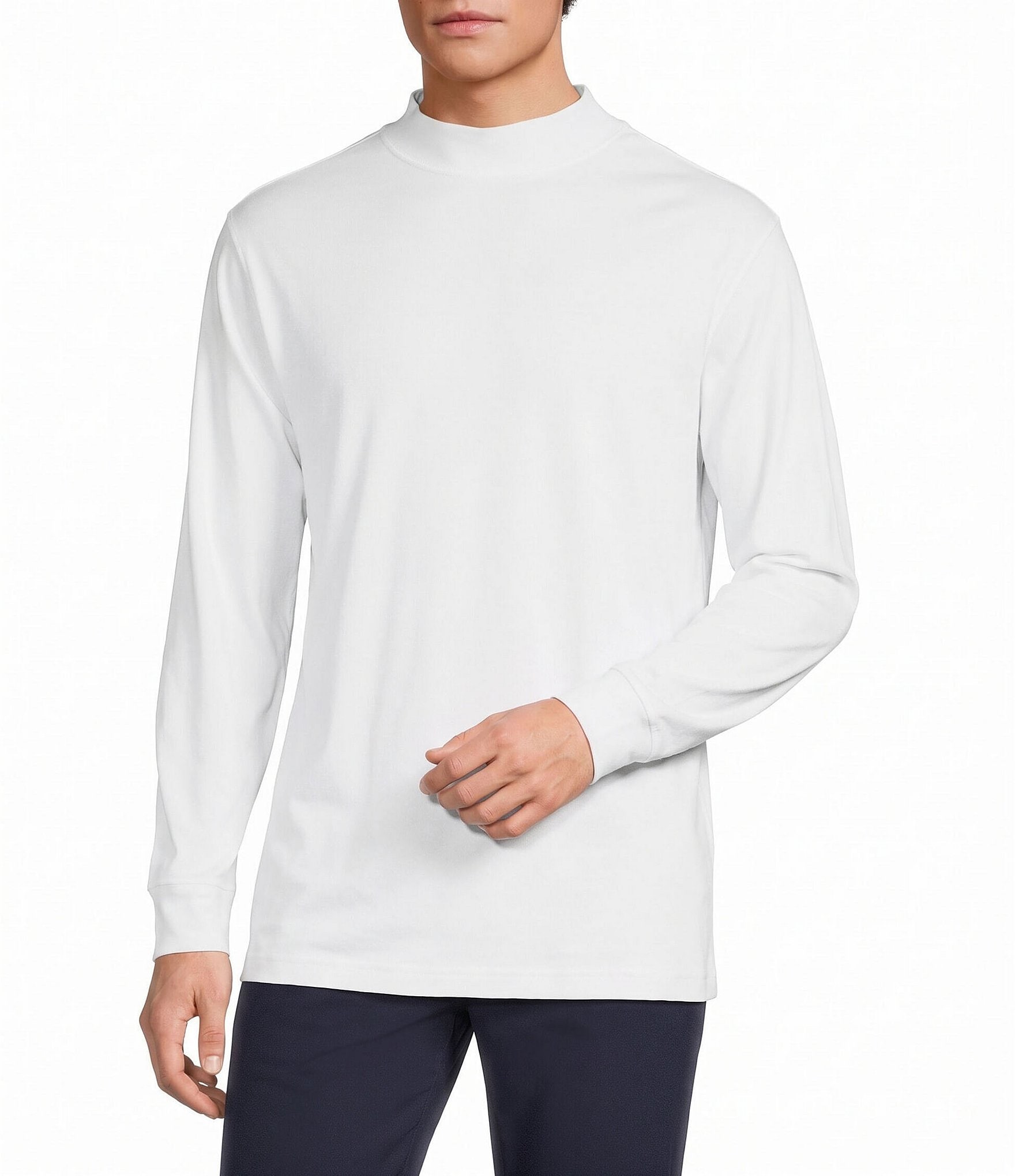 Roundtree & Yorke Big & Tall Mock Neck Pullover