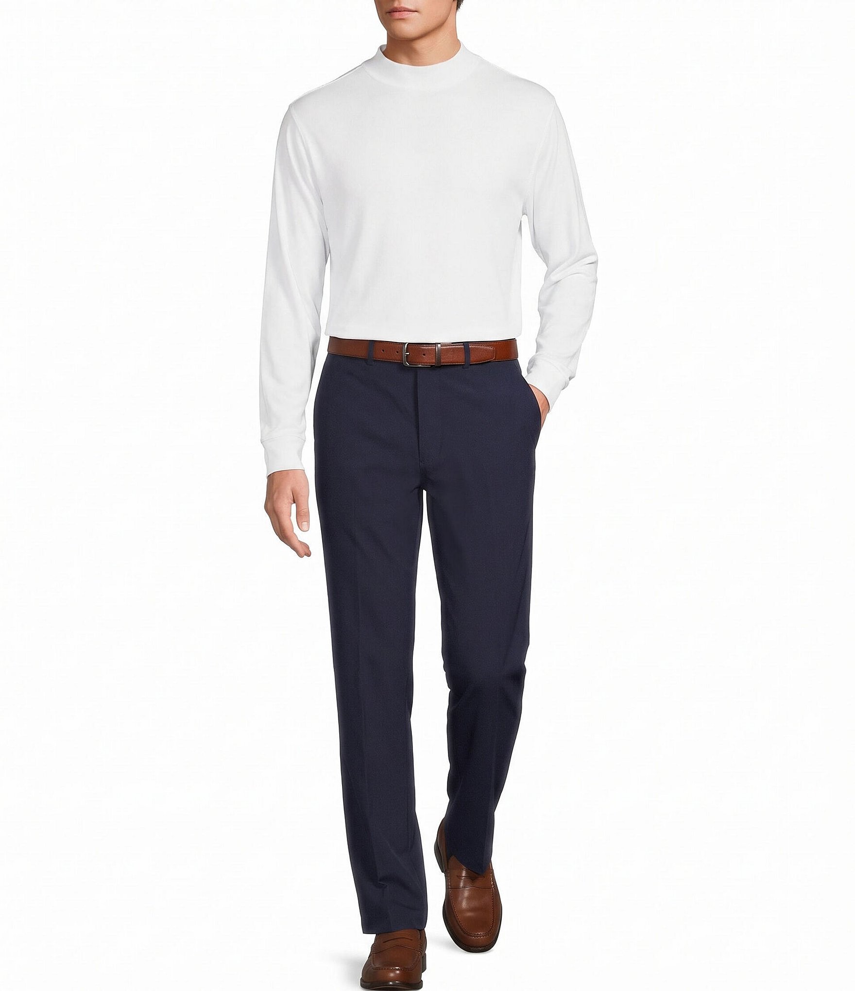 Roundtree & Yorke Big & Tall Mock Neck Pullover