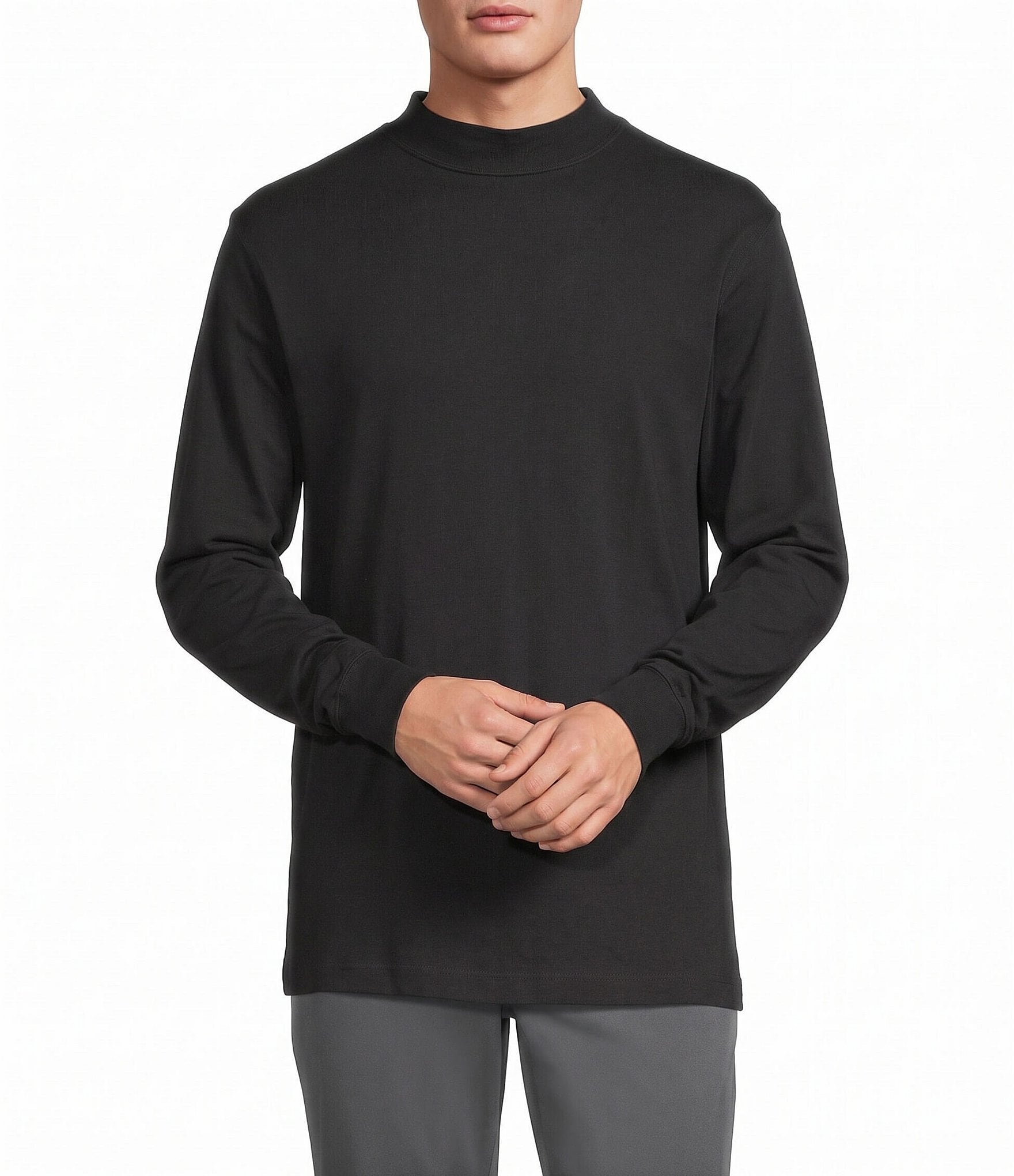 Roundtree & Yorke Big & Tall Mock Neck Pullover