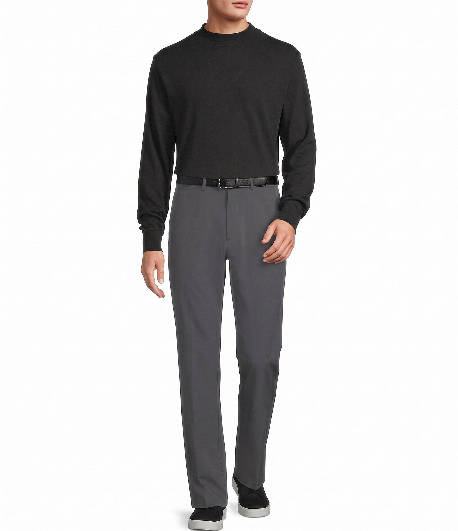 Roundtree & Yorke Big & Tall Mock Neck Pullover