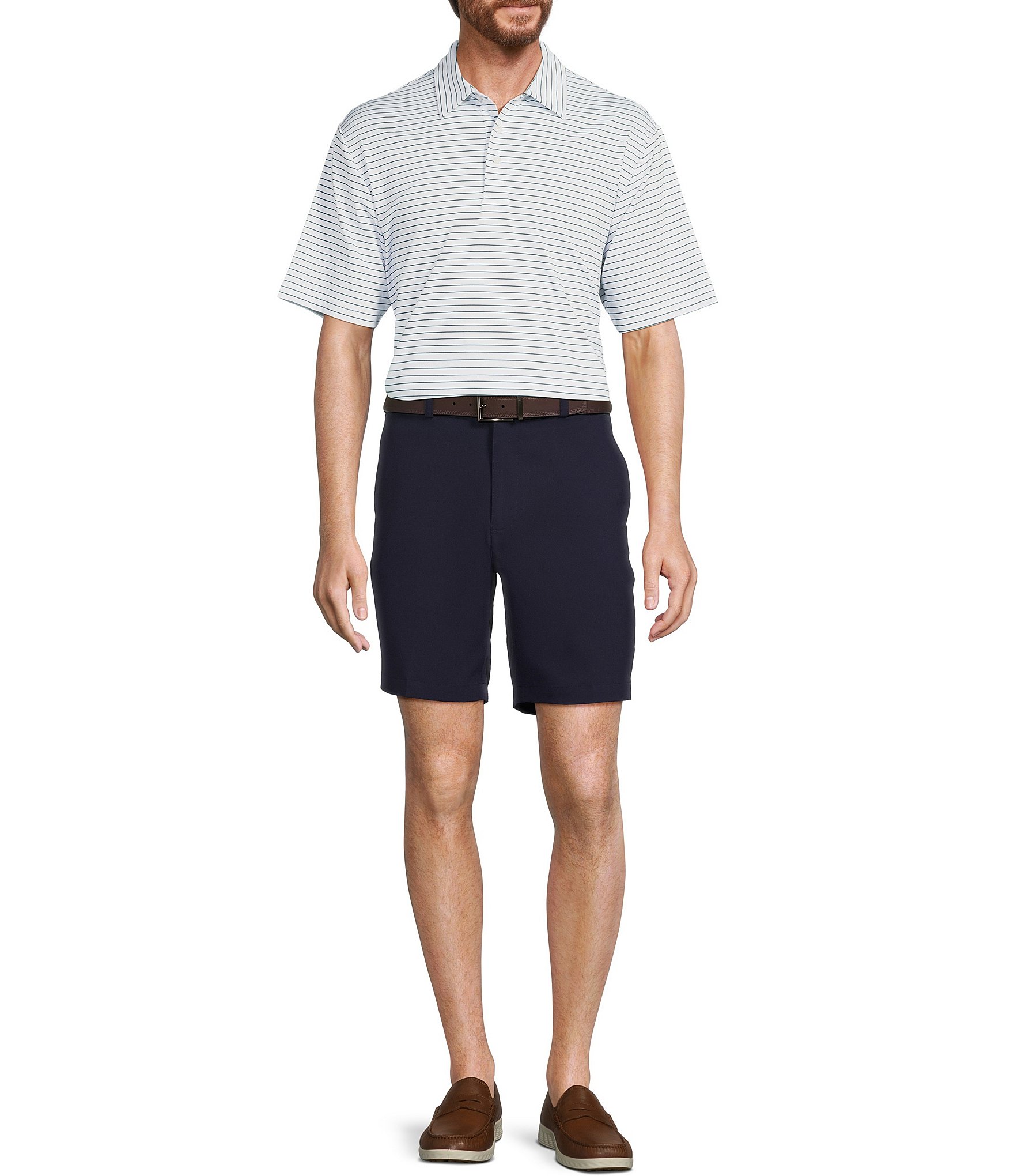 Roundtree & Yorke Big & Tall Performance Half Elastic Classic Fit Stretch Fabric 8#double; And 9#double; Inseam Shorts