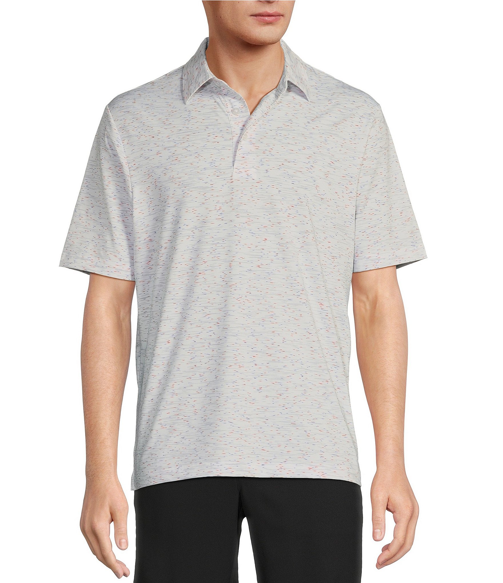 Roundtree & Yorke Big & Tall Performance Short Sleeve Solid Jacquard Polo Shirt