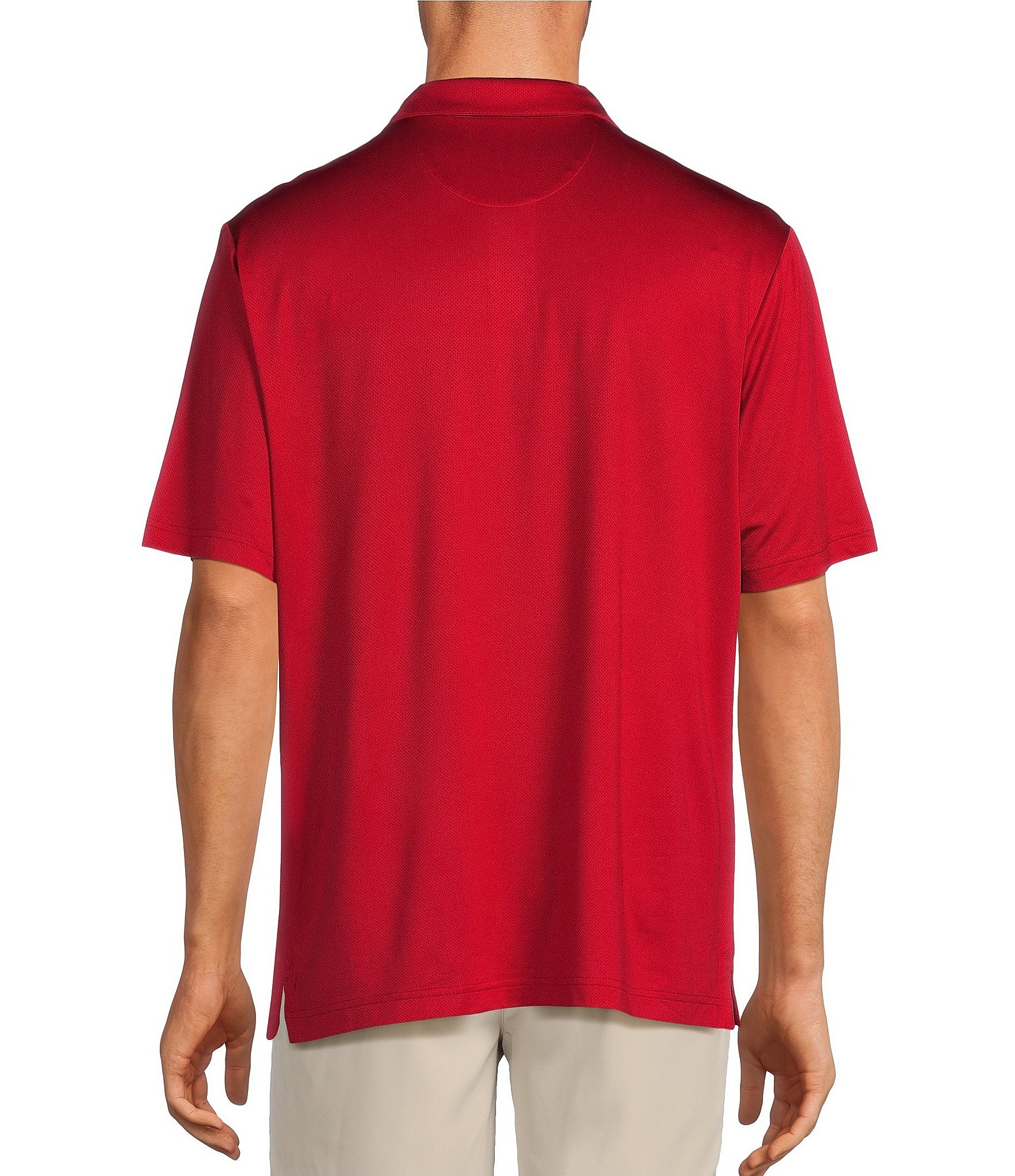 Roundtree & Yorke Big & Tall Performance Short Sleeve Solid Textured Polo Shirt