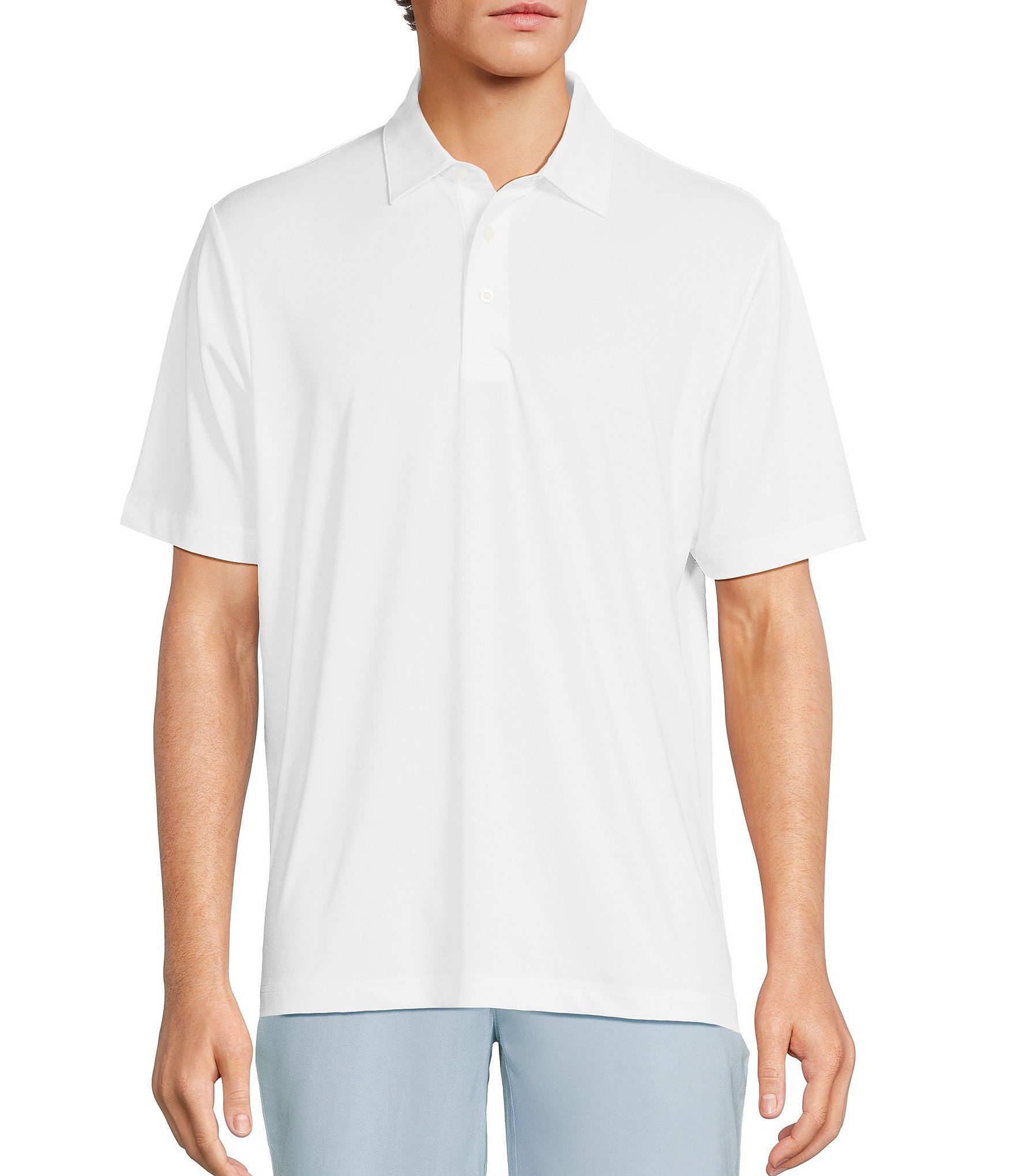 Roundtree & Yorke Big & Tall Performance Short Sleeve Solid Textured Polo Shirt