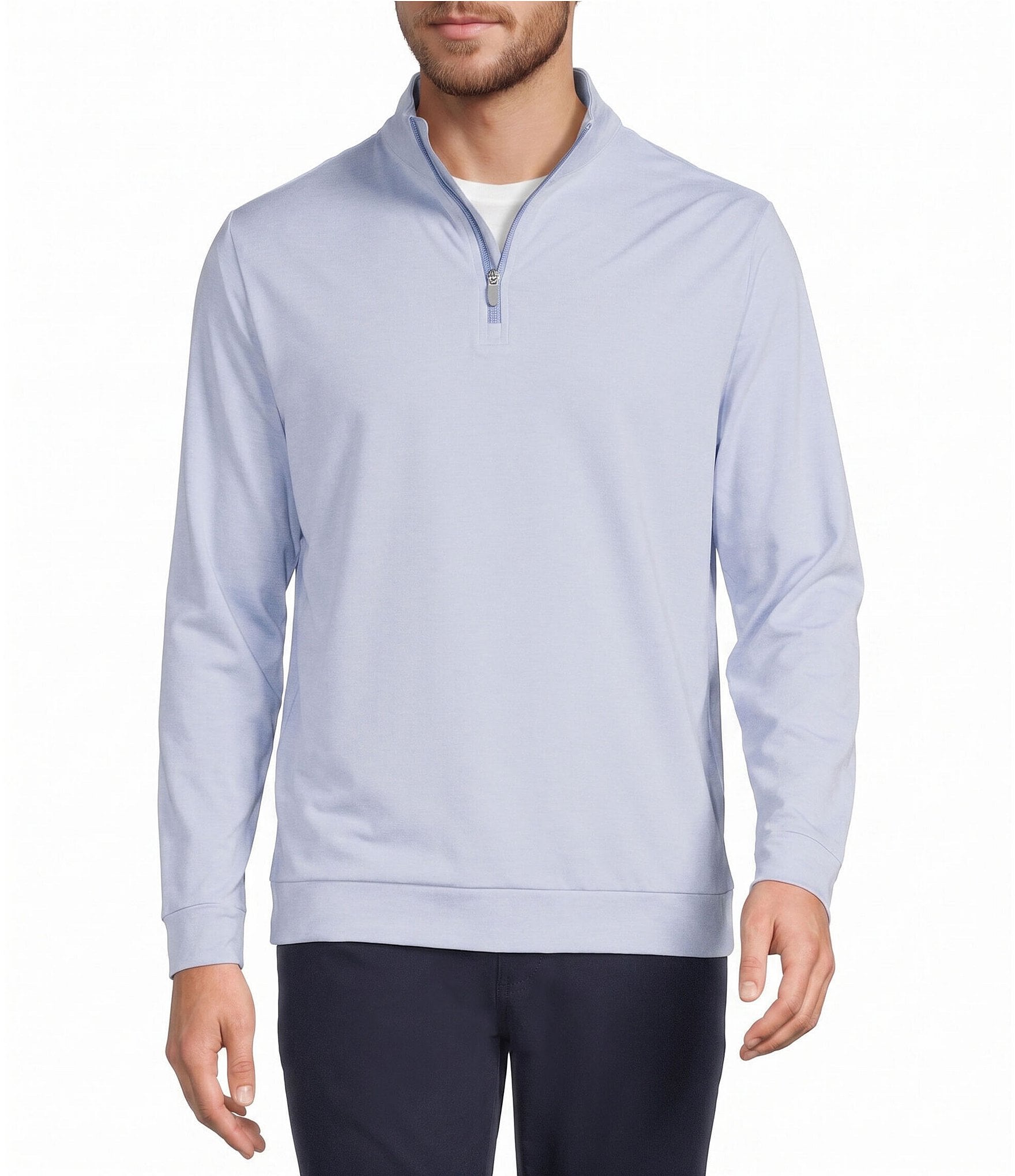 Roundtree & Yorke Big & Tall Performance Solid Quarter Zip Pullover