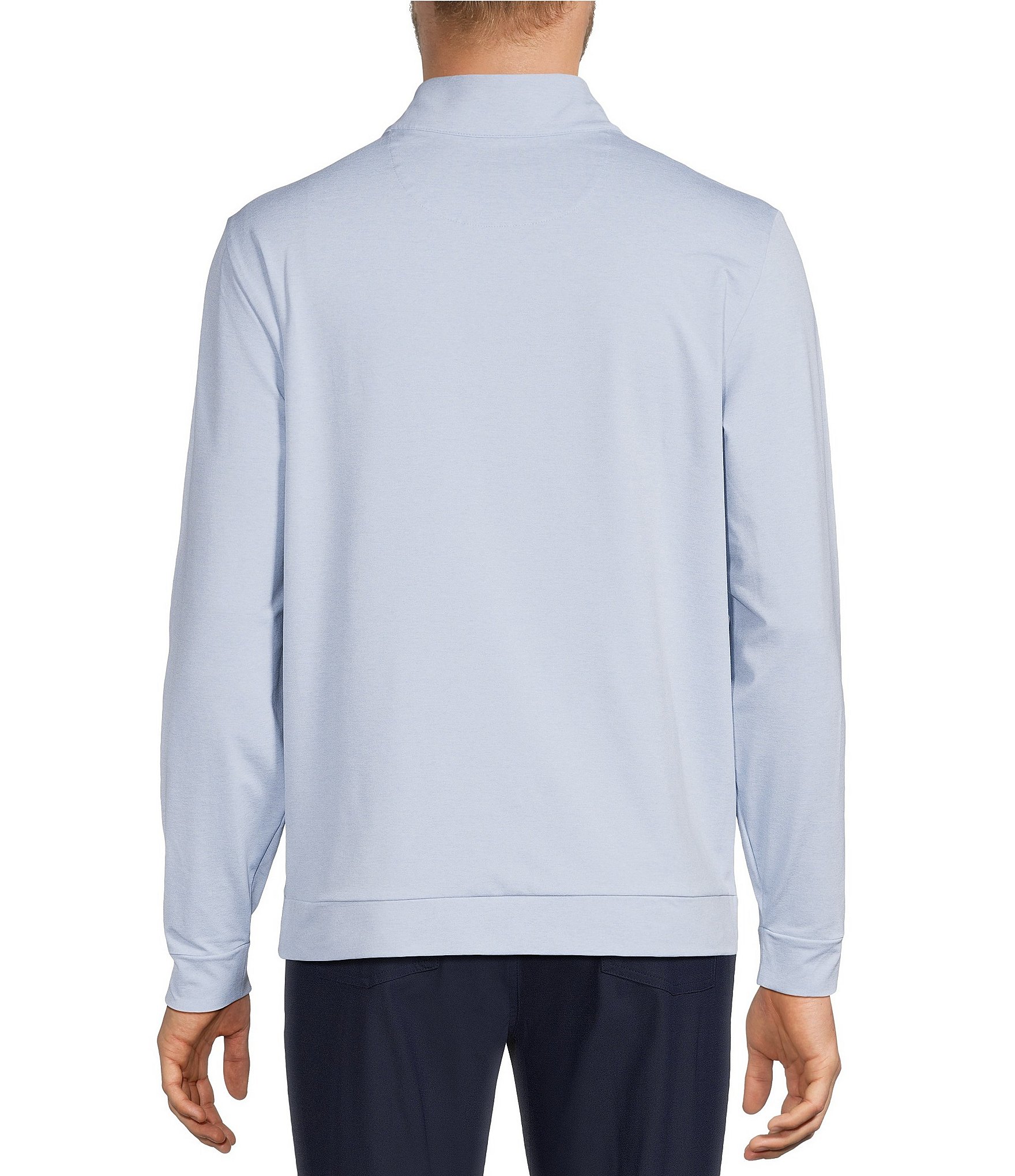Roundtree & Yorke Big & Tall Performance Solid Quarter Zip Pullover