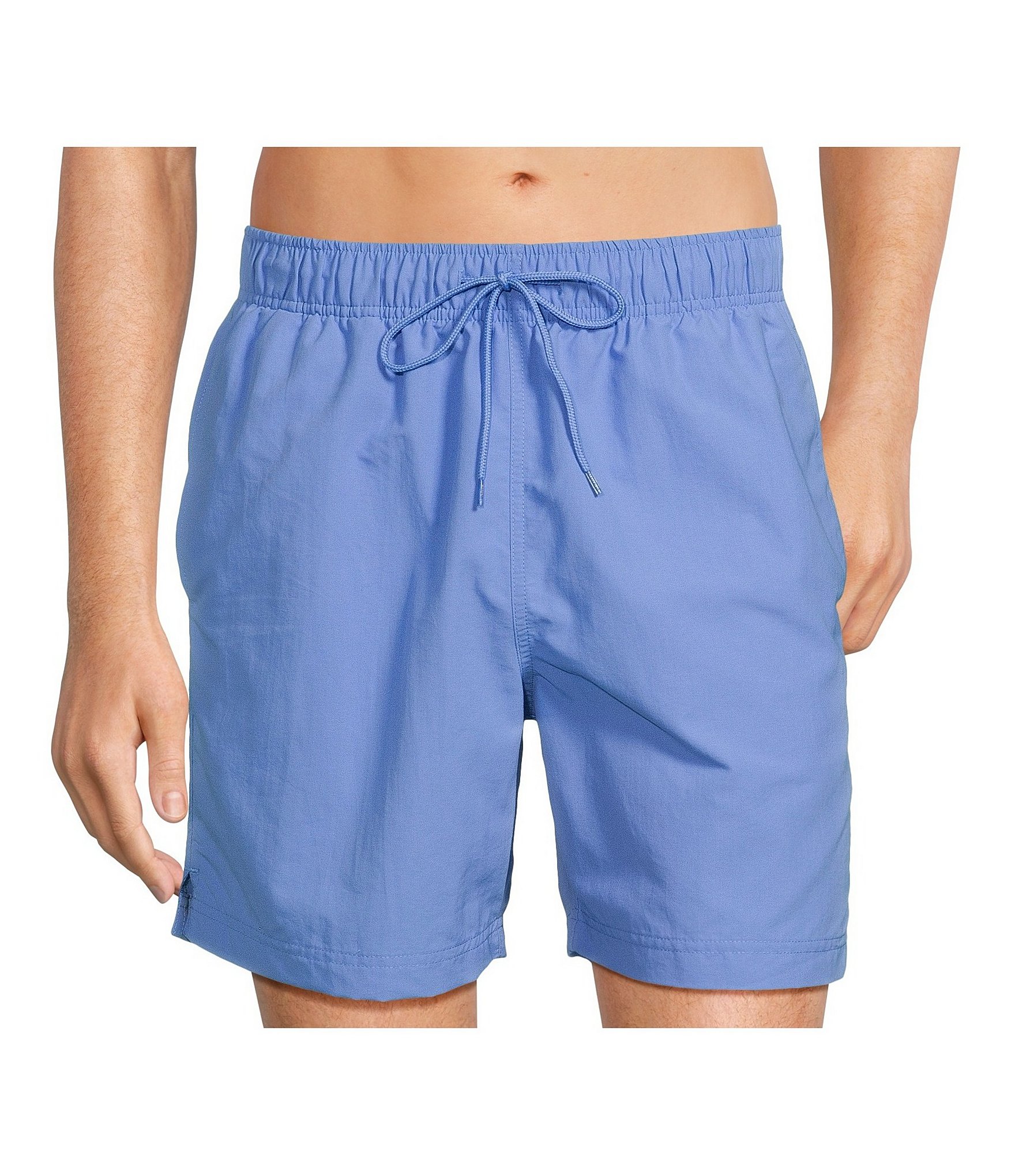 Roundtree & Yorke Big & Tall Portside Solid 6#double; and 8#double; Inseam Swim Trunks