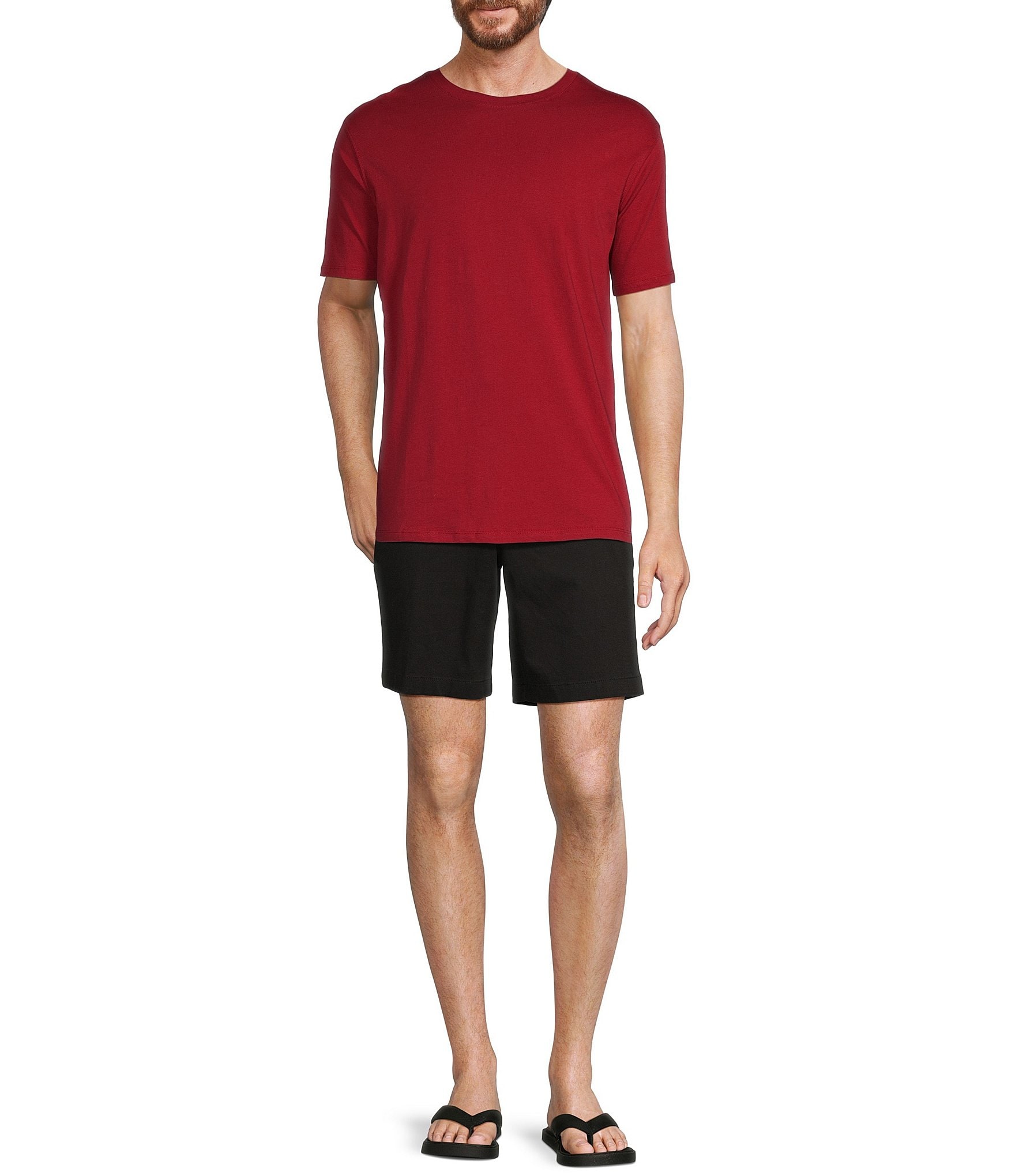 Roundtree & Yorke Big & Tall Solid Cloud Short Sleeve Crew Neck T-Shirt
