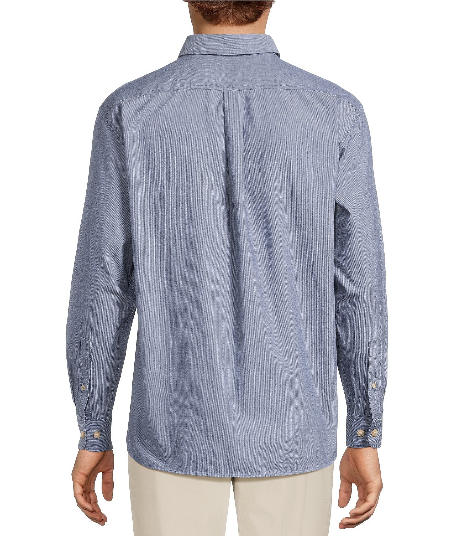 Roundtree & Yorke Big & Tall Solid Textured Sport Shirt