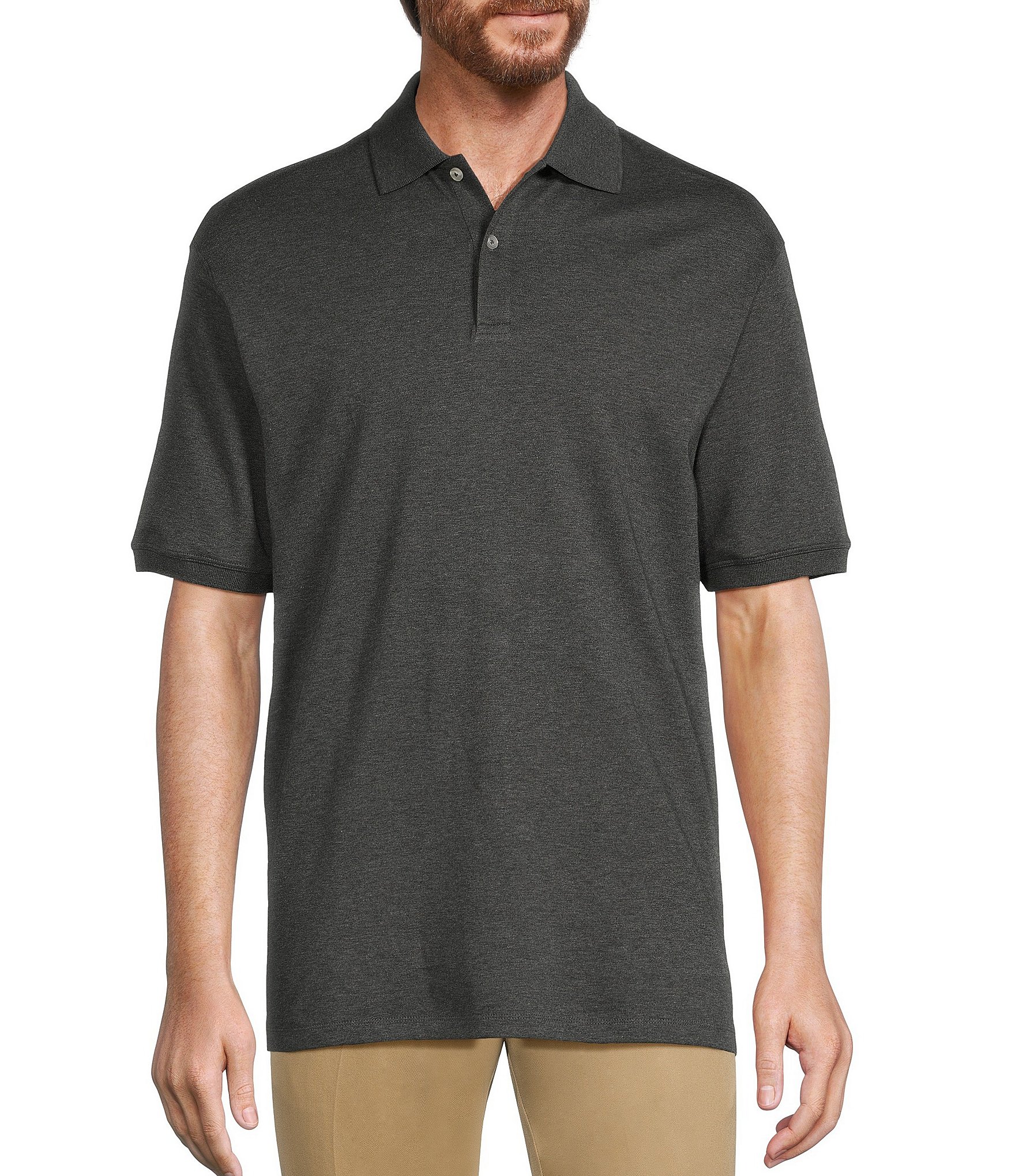 Roundtree & Yorke Big & Tall Supima Short Sleeve Solid Polo Shirt