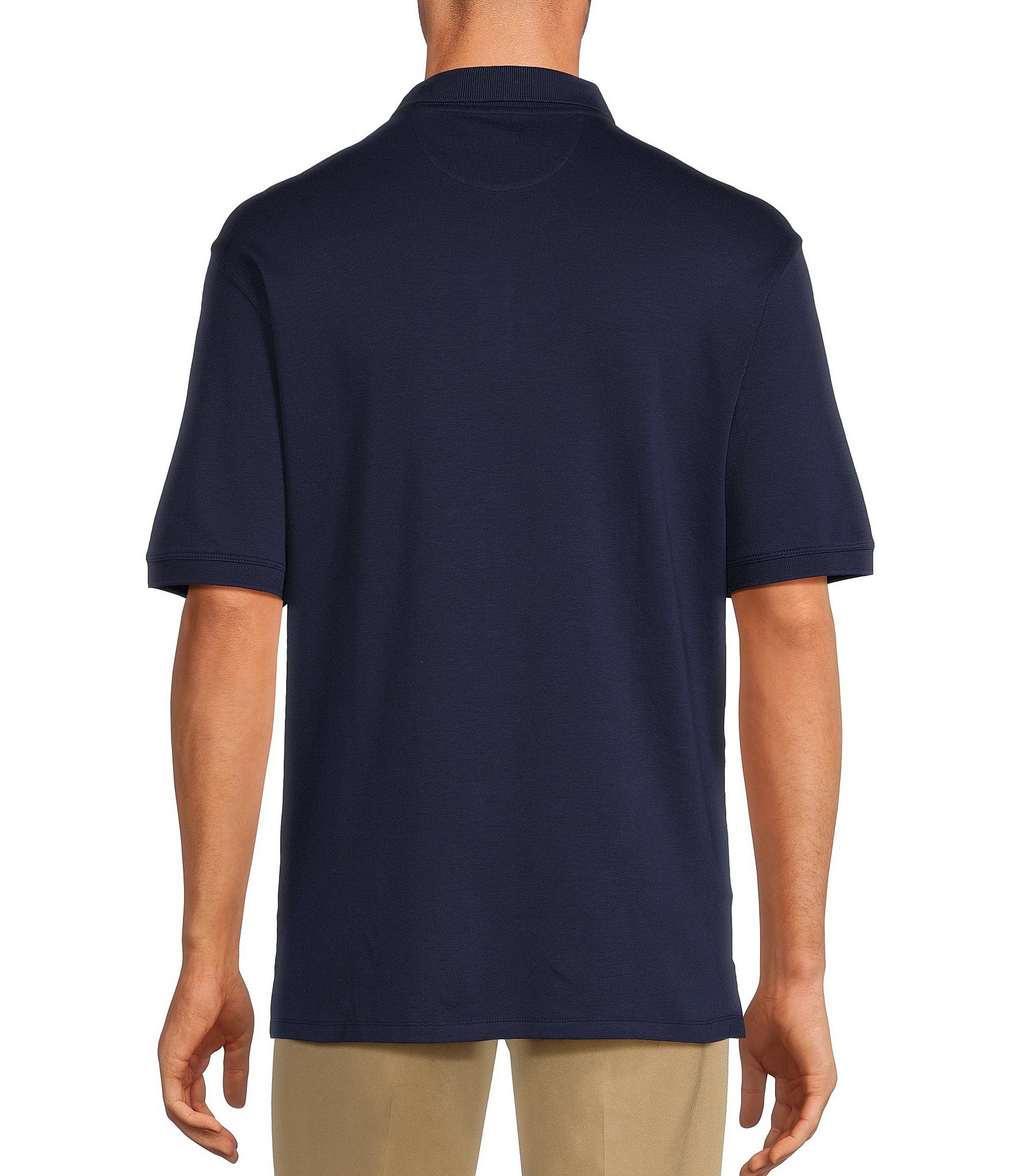 Roundtree & Yorke Big & Tall Supima Short Sleeve Solid Polo Shirt