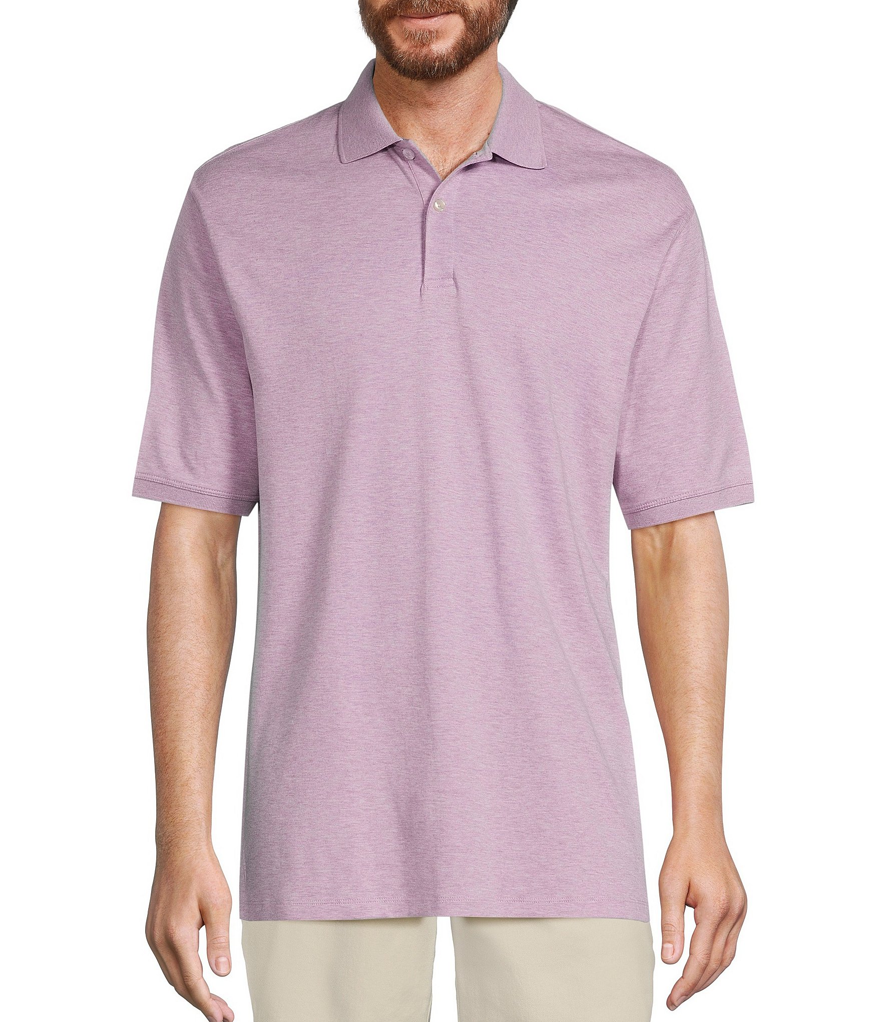 Roundtree & Yorke Big & Tall Supima Short Sleeve Solid Polo Shirt