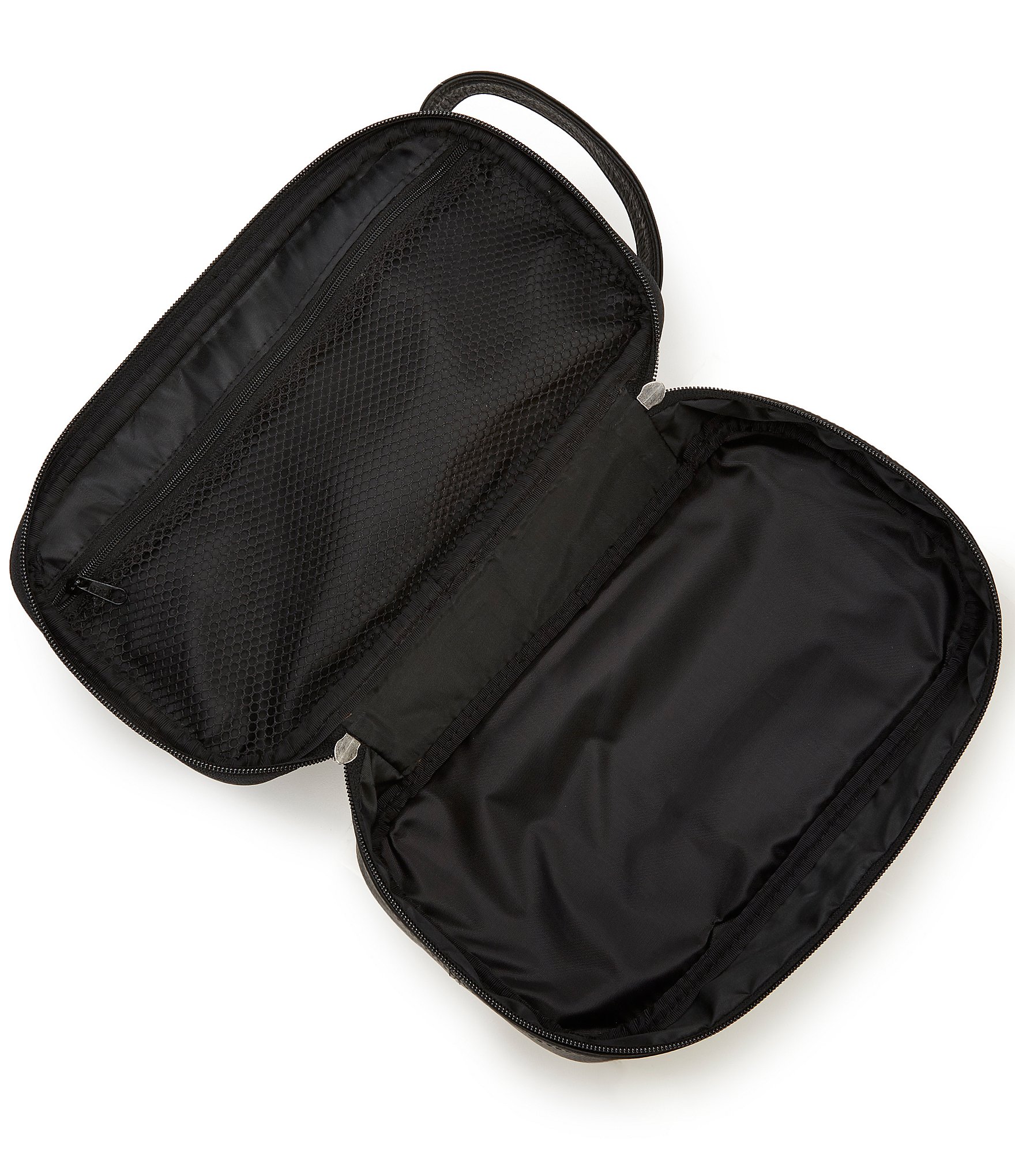 Roundtree & Yorke Bottom Zip Leather Travel Kit