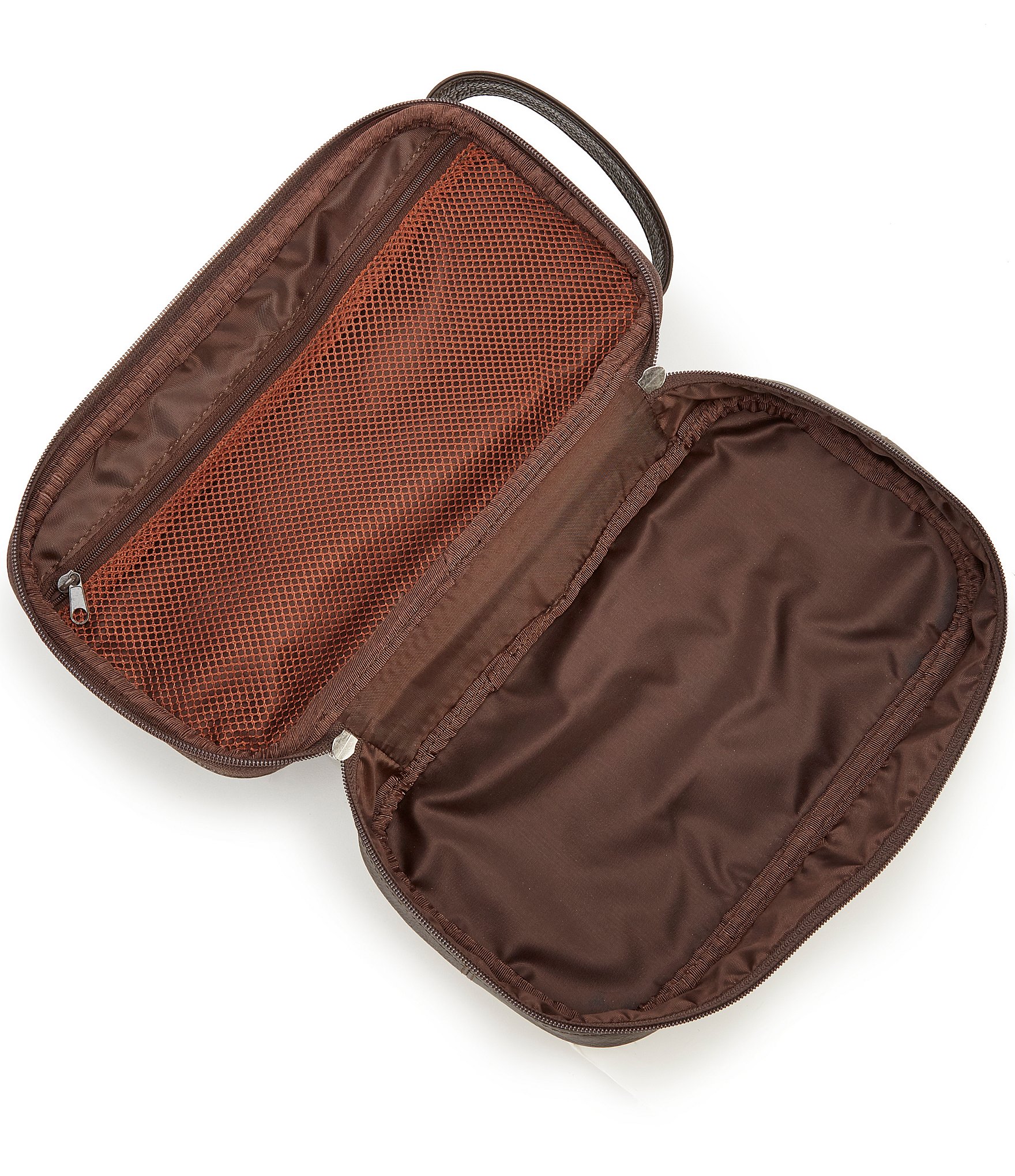 Roundtree & Yorke Bottom Zip Leather Travel Kit