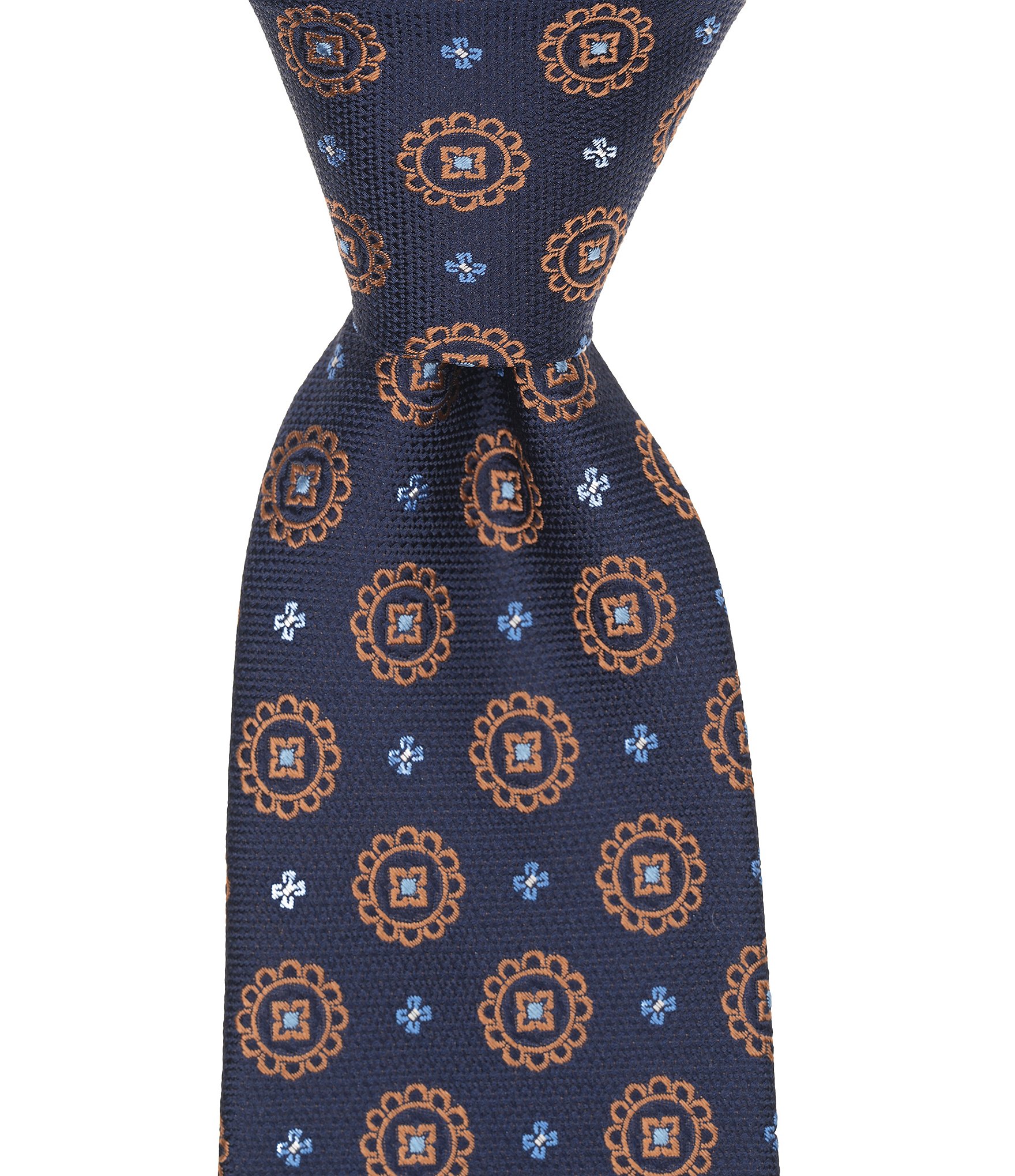 Roundtree & Yorke Bruce Medallion Traditional Silk Blend Tie