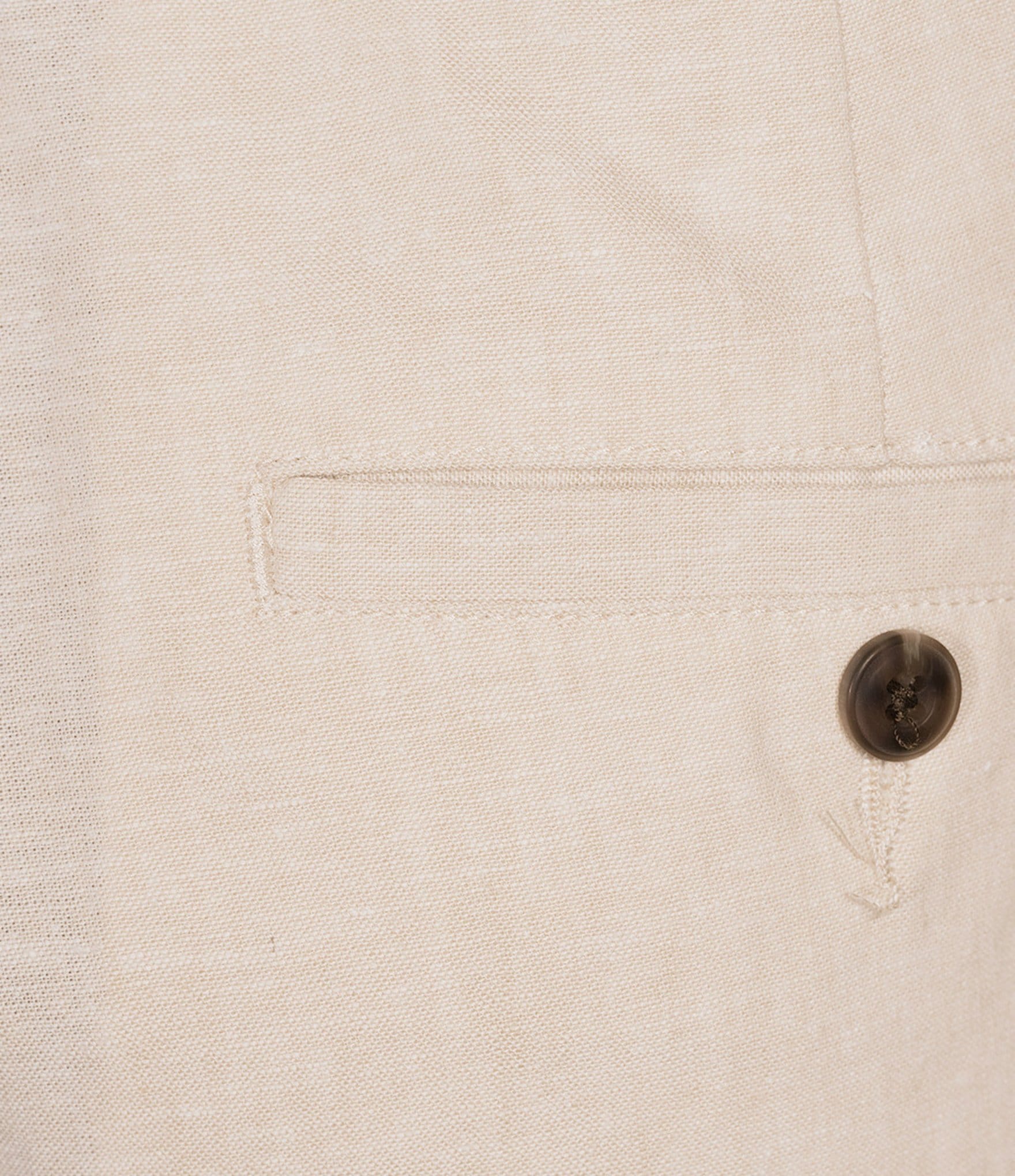 Roundtree & Yorke Casual Linen Flat Front 9#double; Solid Shorts