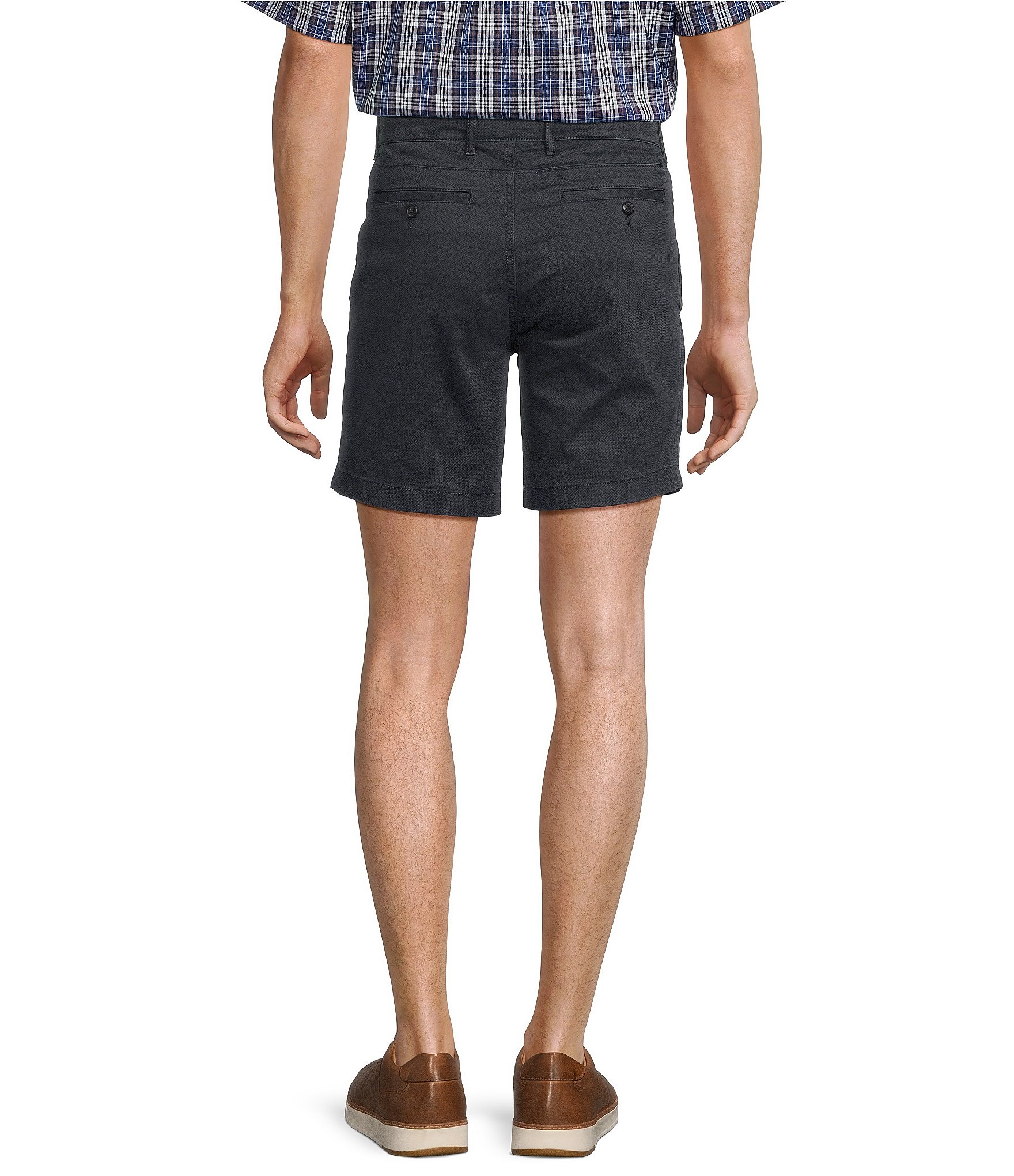 Roundtree & Yorke Casuals Tech Pocket Printed 7#double; Inseam Shorts