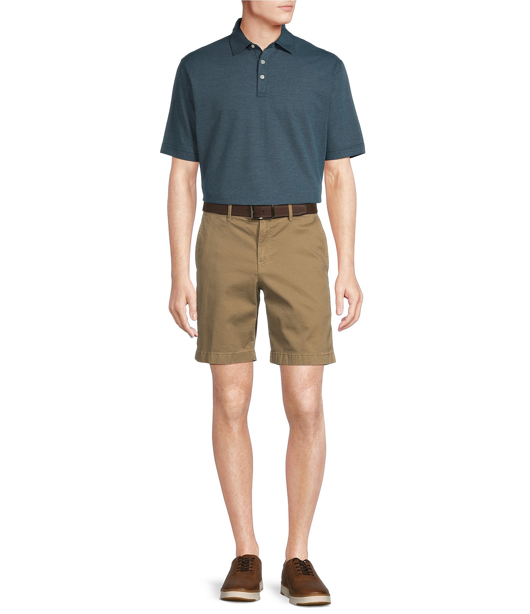 Roundtree & Yorke Casuals Tech Pocket Printed 9#double; Inseam Shorts