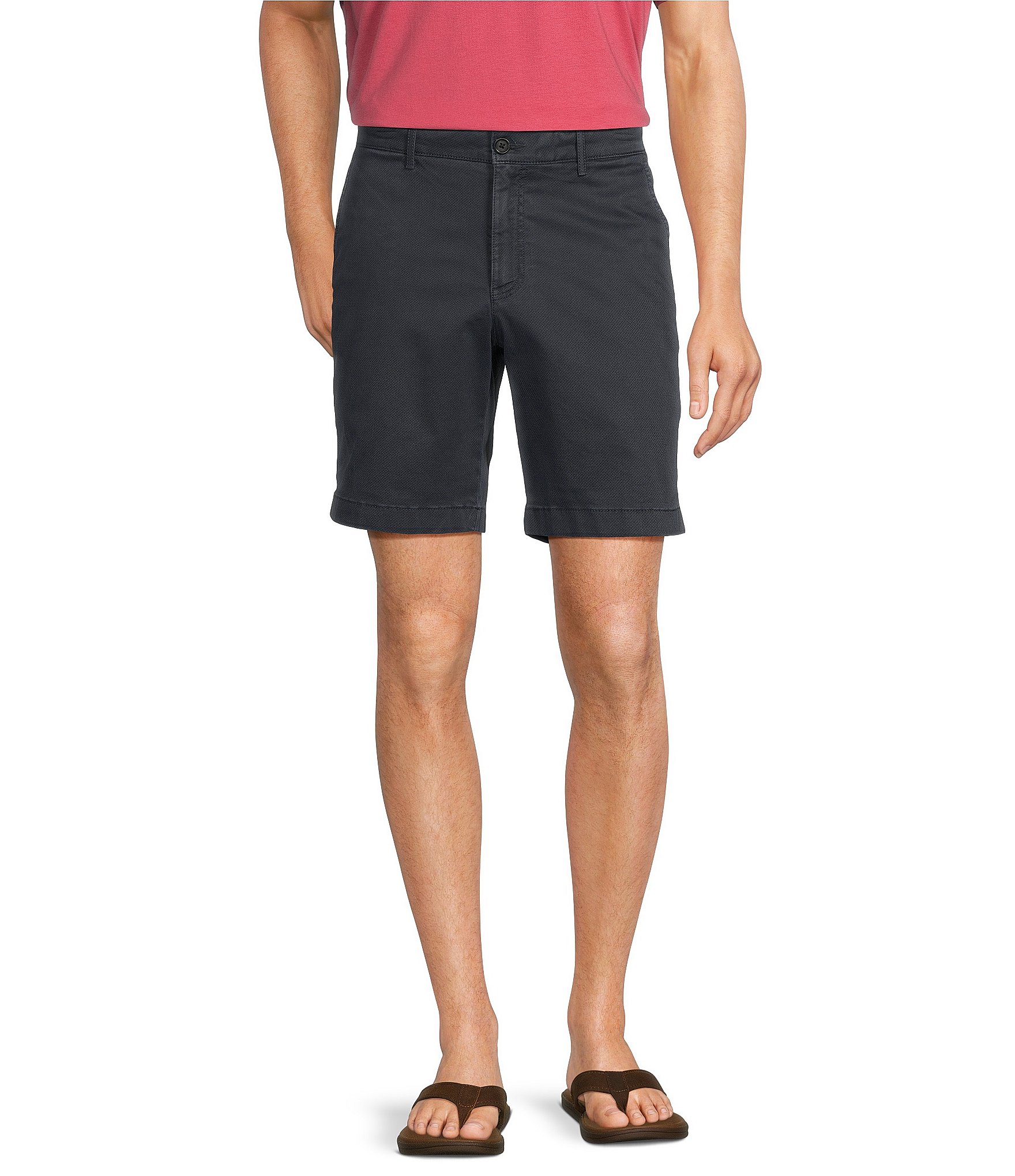 Roundtree & Yorke Casuals Tech Pocket Printed 9#double; Inseam Shorts