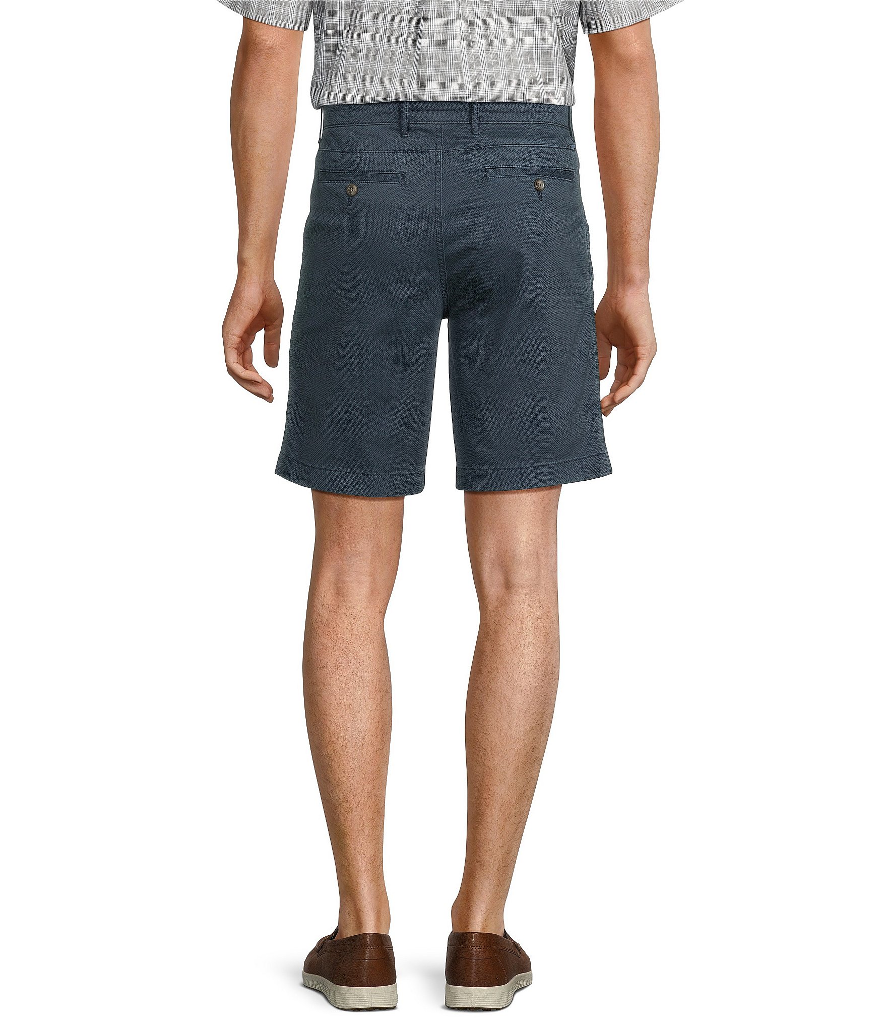 Roundtree & Yorke Casuals Tech Pocket Printed 9#double; Inseam Shorts