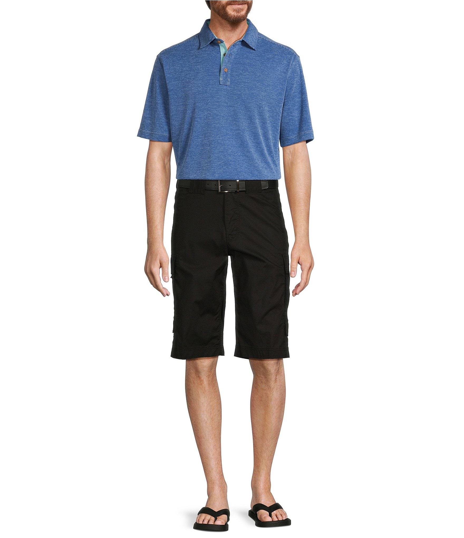 Roundtree & Yorke Classic Fit 13#double; Inseam Cargo Shorts