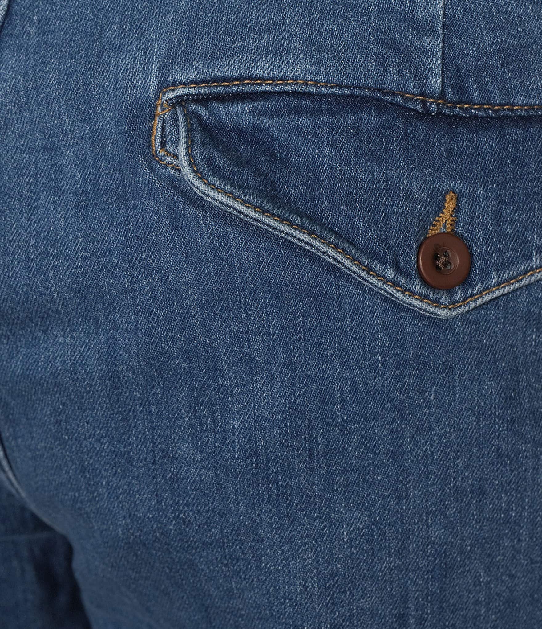 Roundtree & Yorke Classic Fit Flat Front Denim Chino Pants