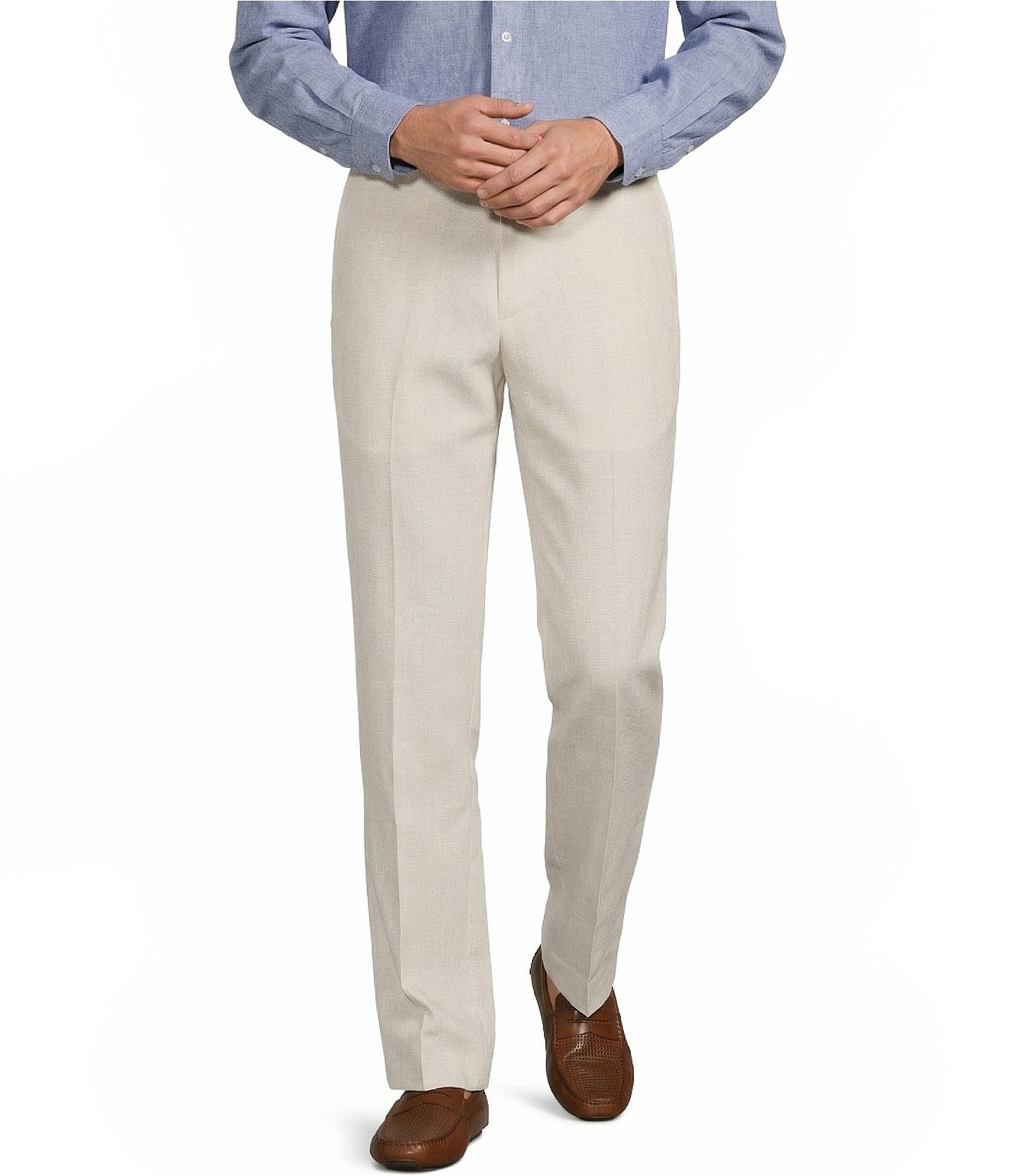 mens ivory dress pants Genoa Cream Custom Chino for Men Luxire Custom Clothing A pure linen dress pant is a versatile must Men's White Pleated Trousers -
