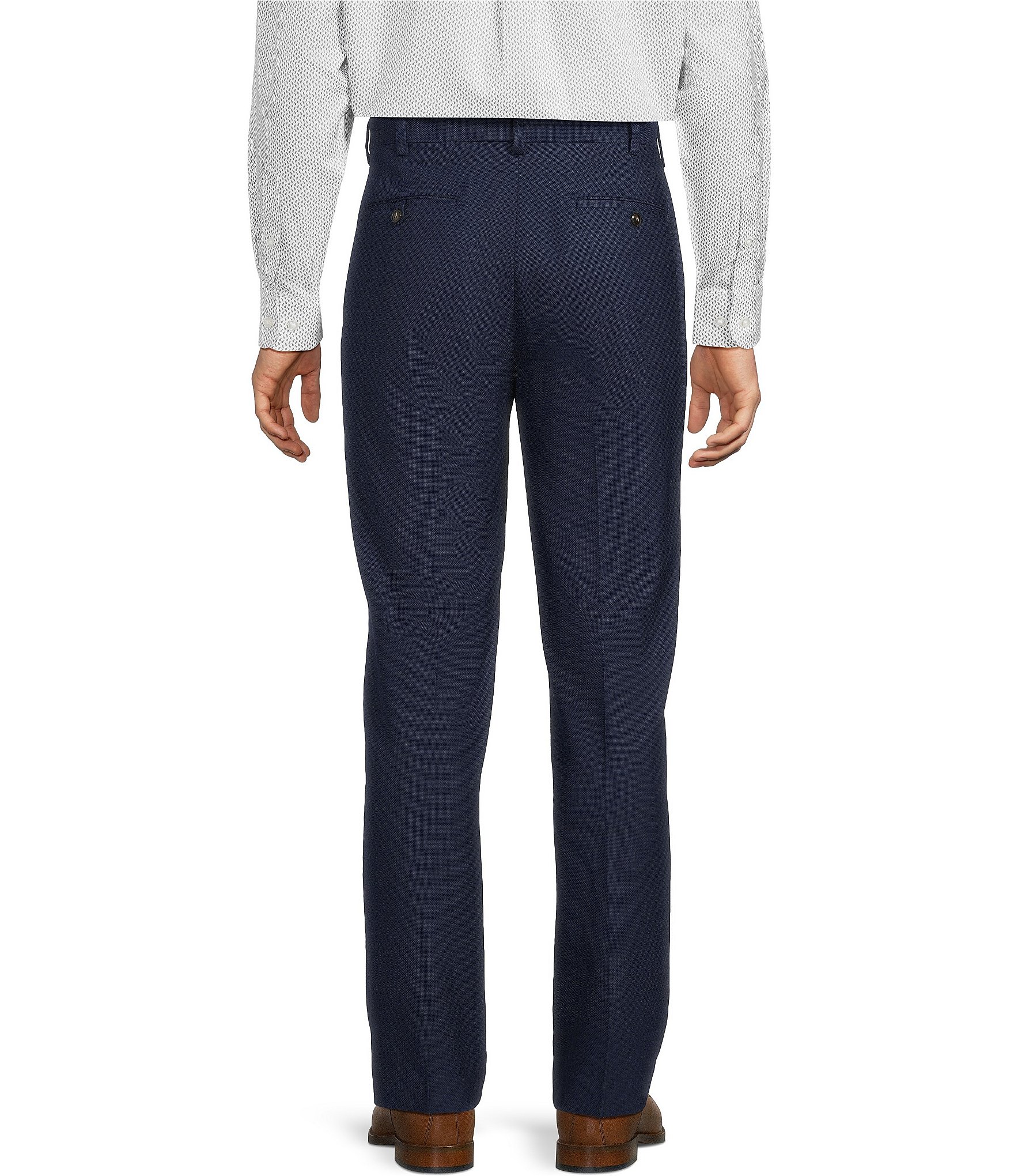 Roundtree & Yorke Gold Label Classic Fit Wool Dress Pants