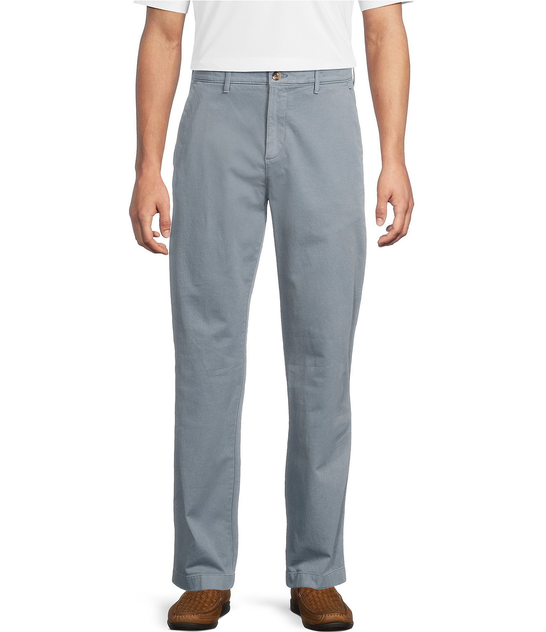 Roundtree & Yorke Classic Fit Solid Textured Chino Pants