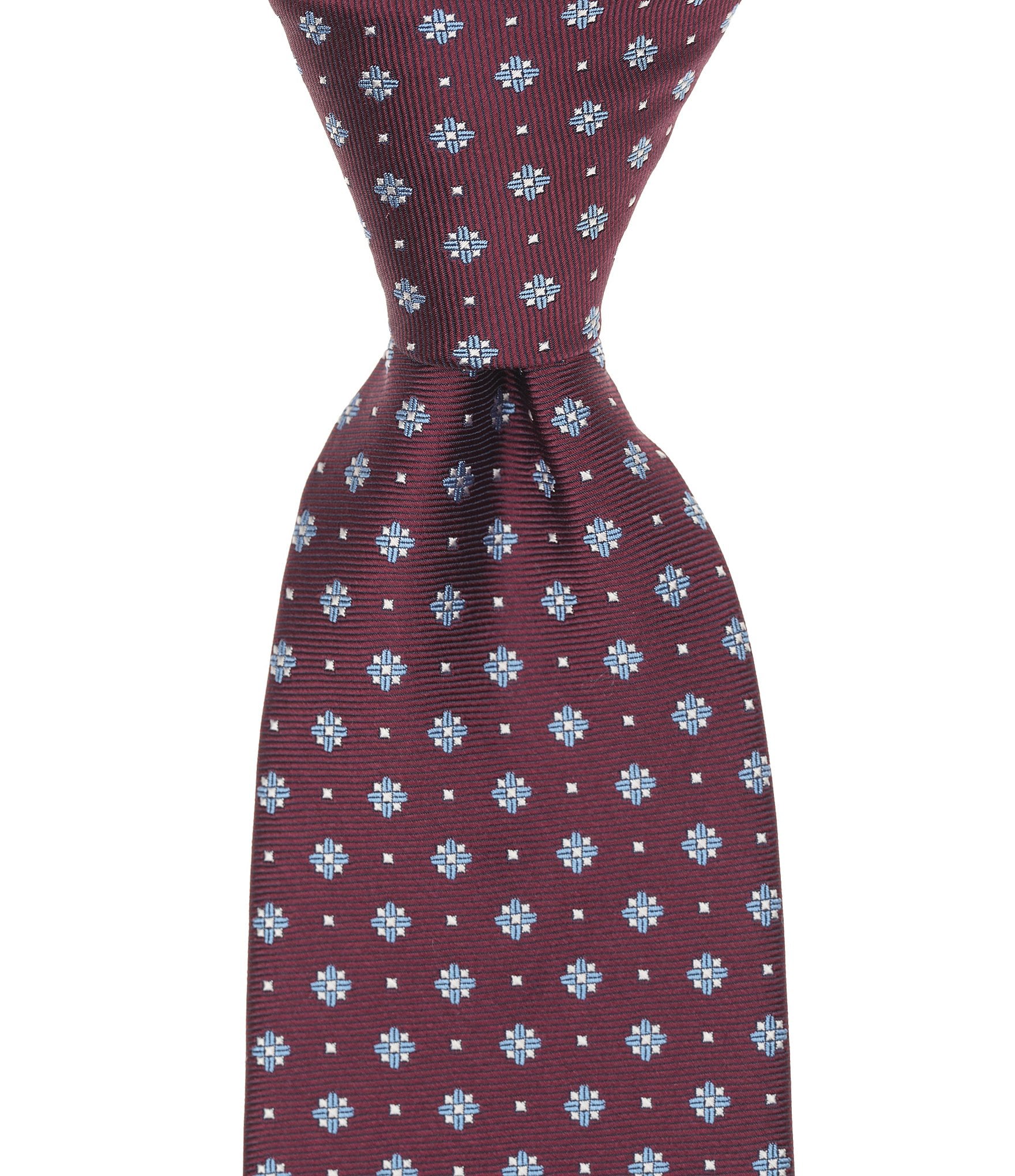Roundtree & Yorke Drew Mini Medallion Traditional Silk Blend Tie