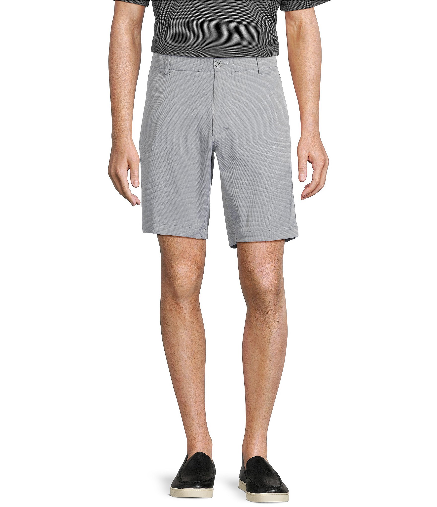 Roundtree & Yorke Flat Front 9#double; Performance Dobby Shorts