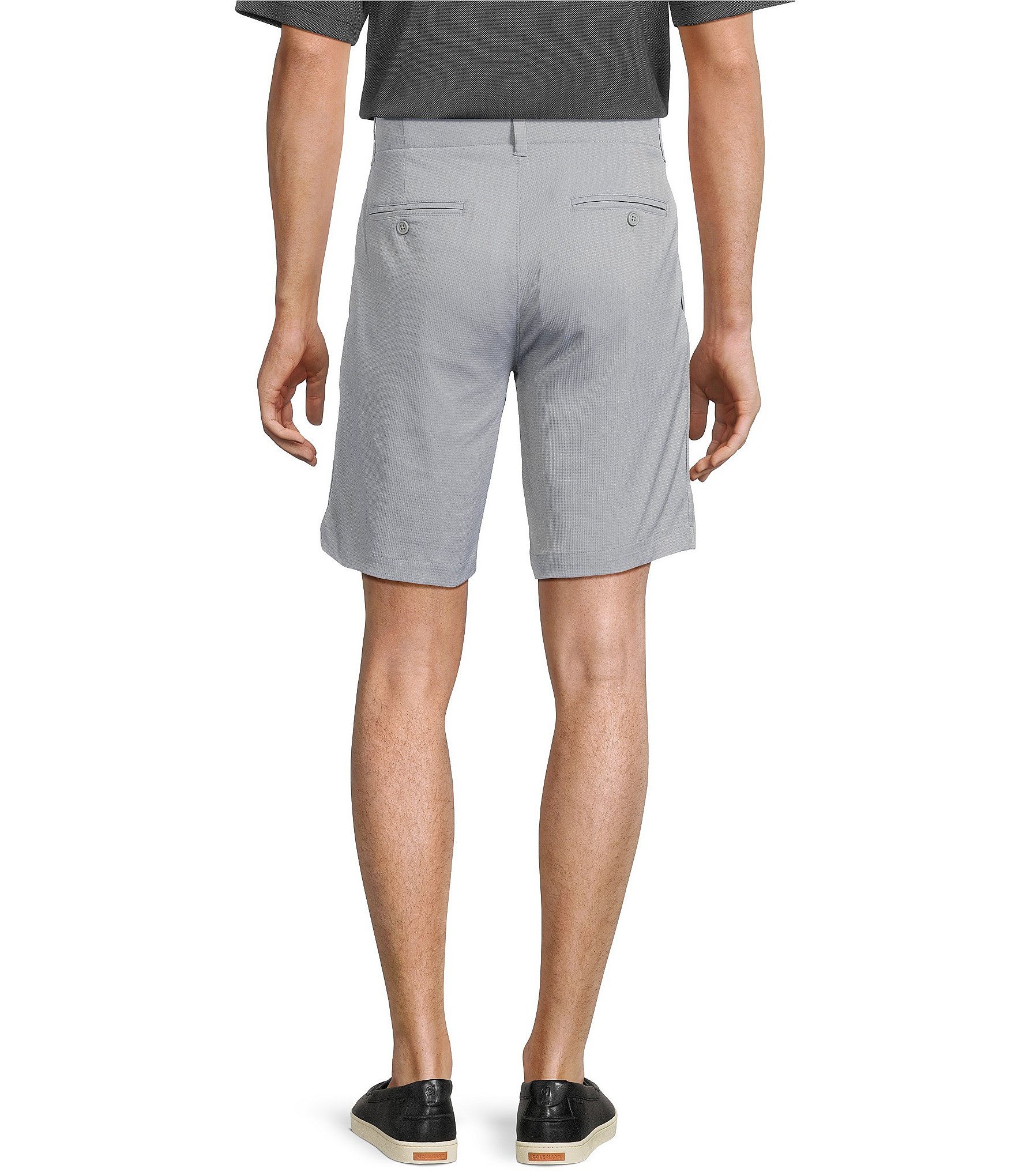 Roundtree & Yorke Flat Front 9#double; Performance Dobby Shorts