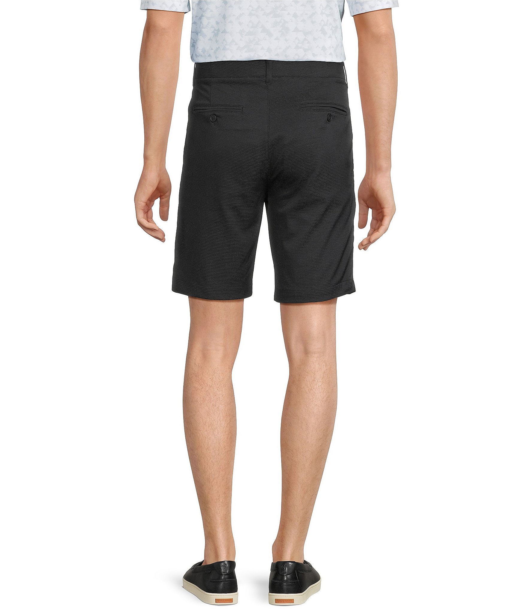 Roundtree & Yorke Flat Front 9#double; Performance Dobby Shorts