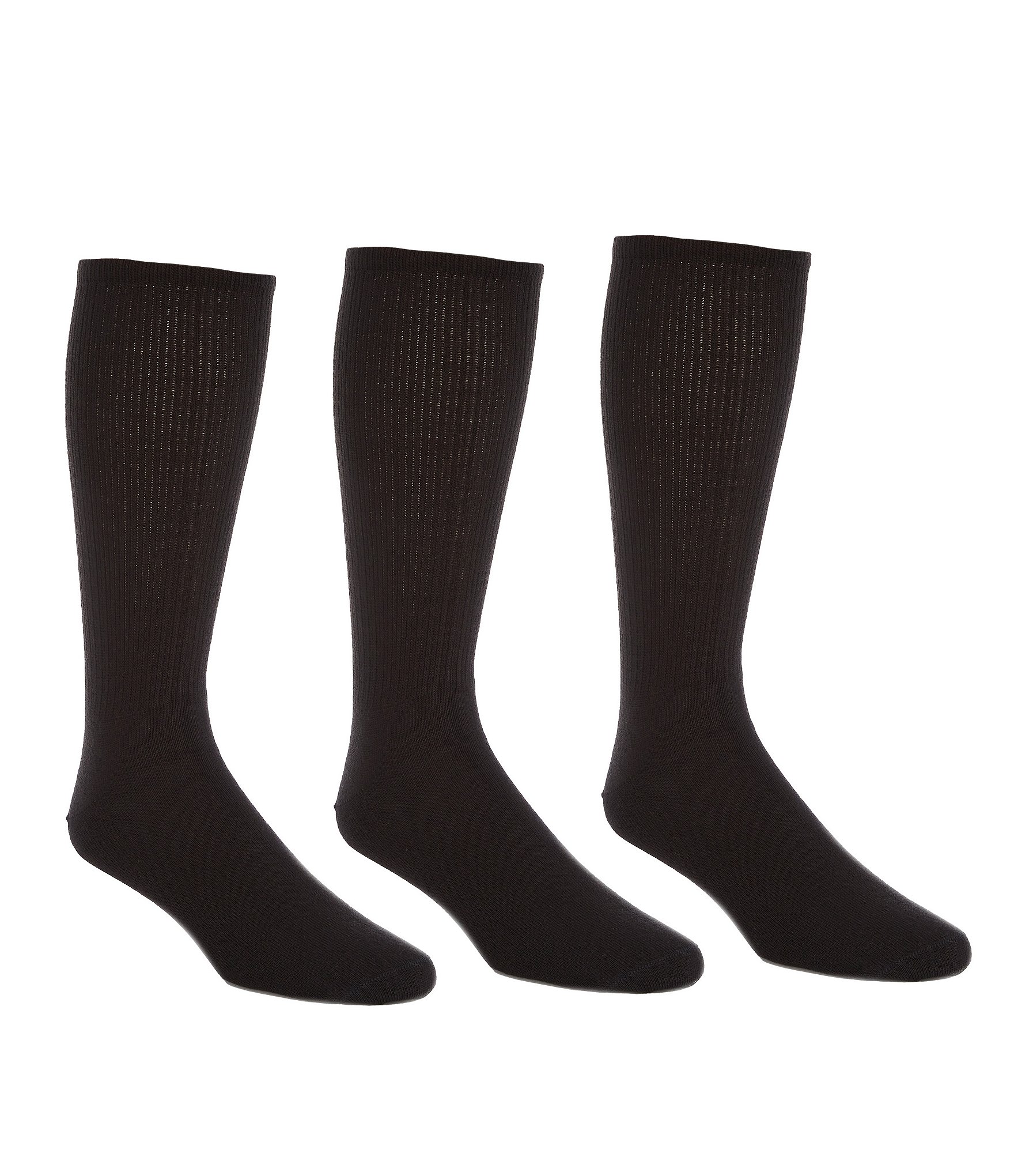 Roundtree & Yorke Flat-Knit Acrylic Crew Socks 3-Pack | Dillard's