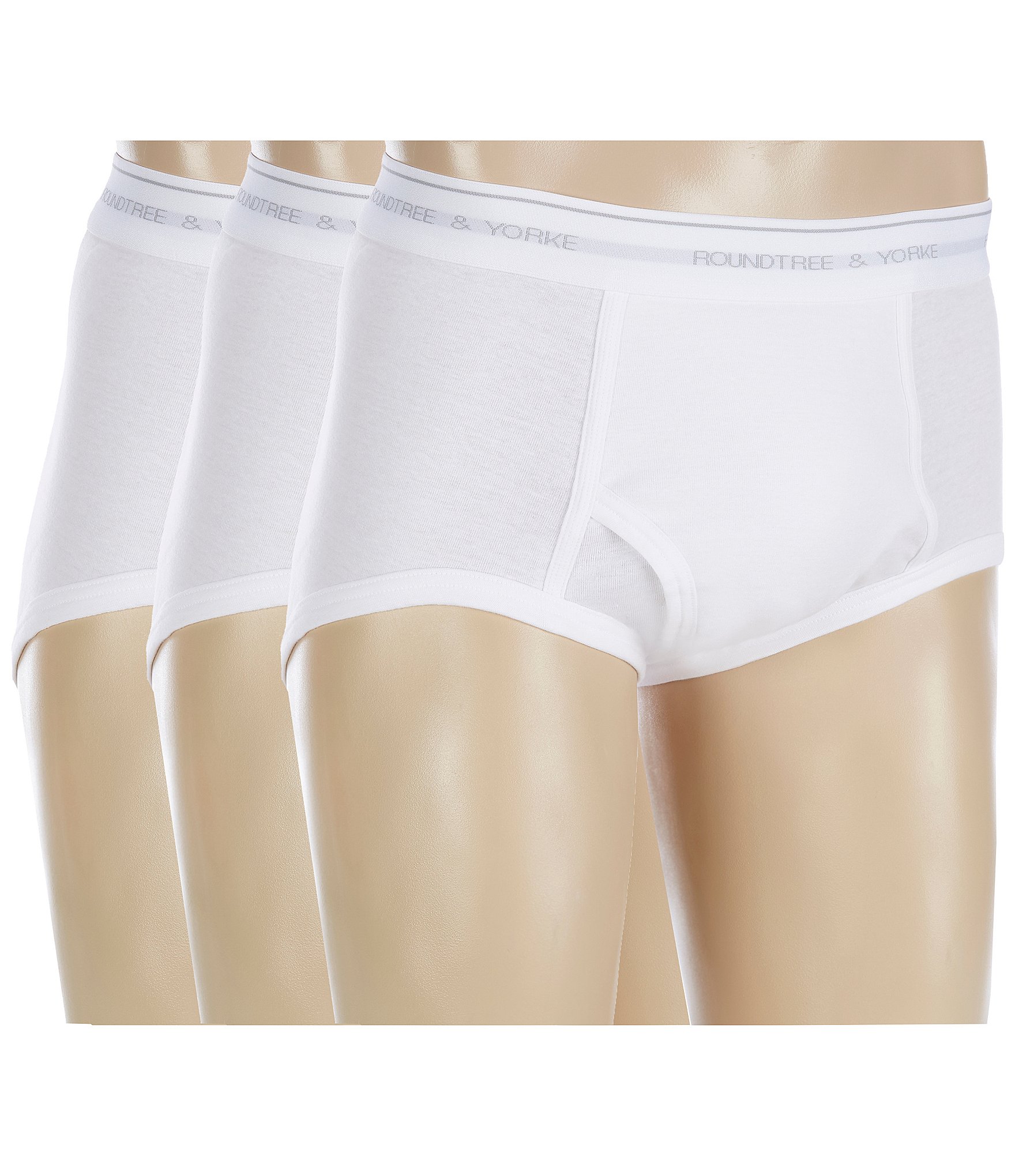 Roundtree & Yorke Full-Cut Briefs 3-Pack