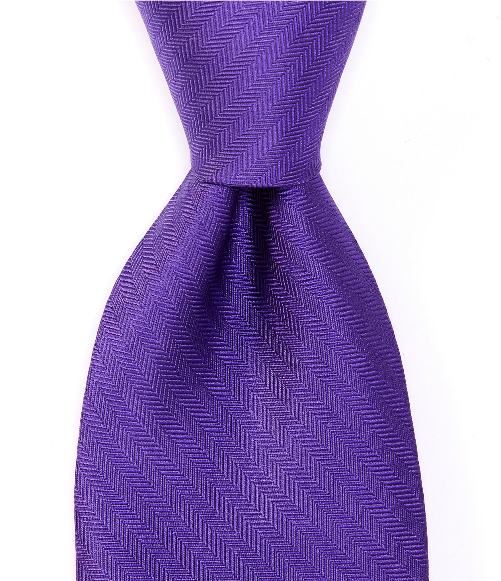 Purple Moroccan Trellis Cotton/Silk Narrow Necktie, 3 Width