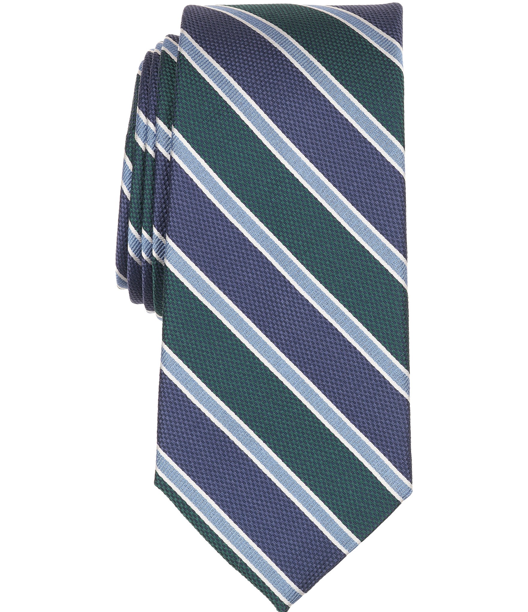 Roundtree & Yorke Jaxton Stripe Traditional Silk Blend Tie