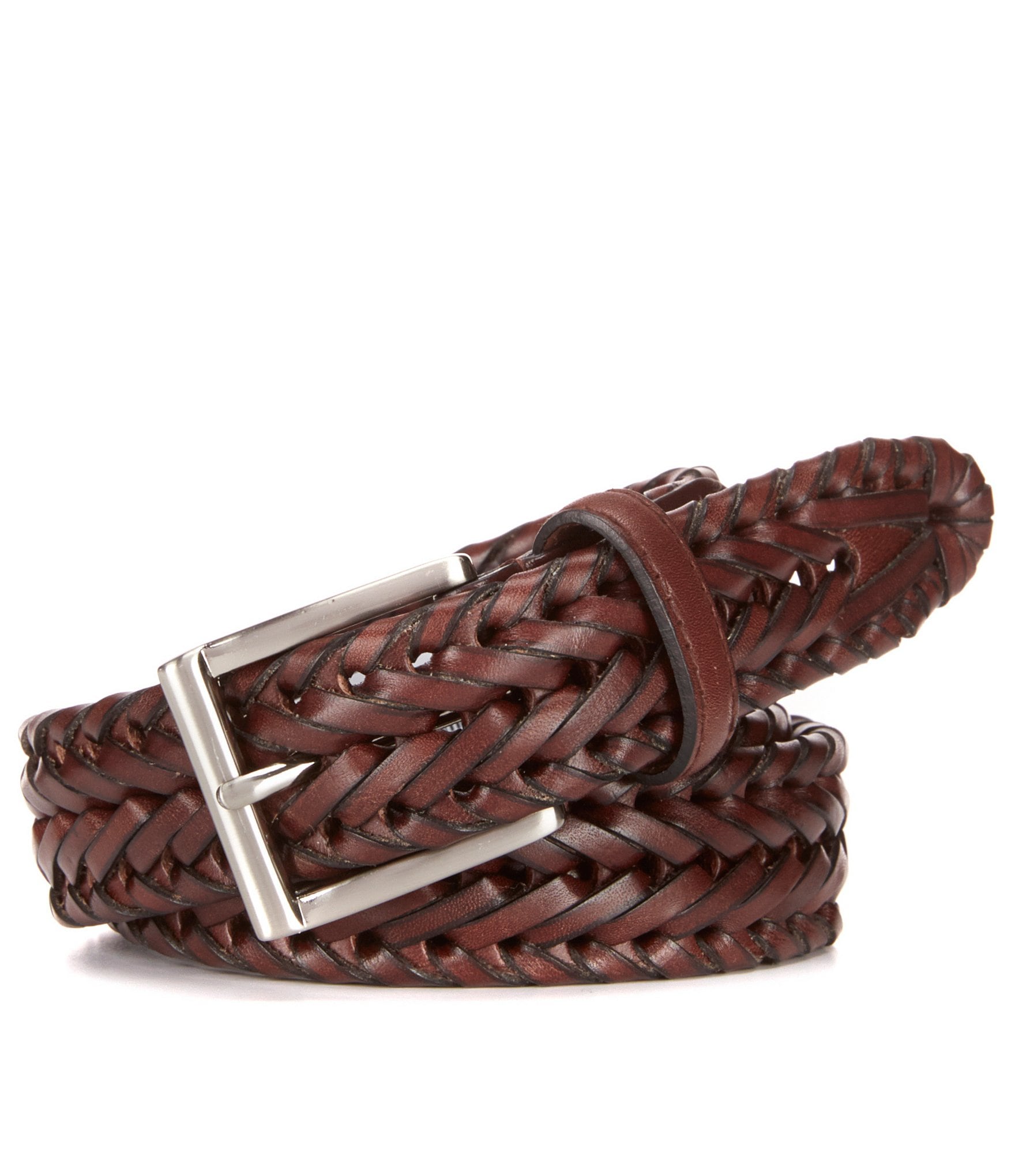 Roundtree & Yorke Leather Braided Belt | Dillard's