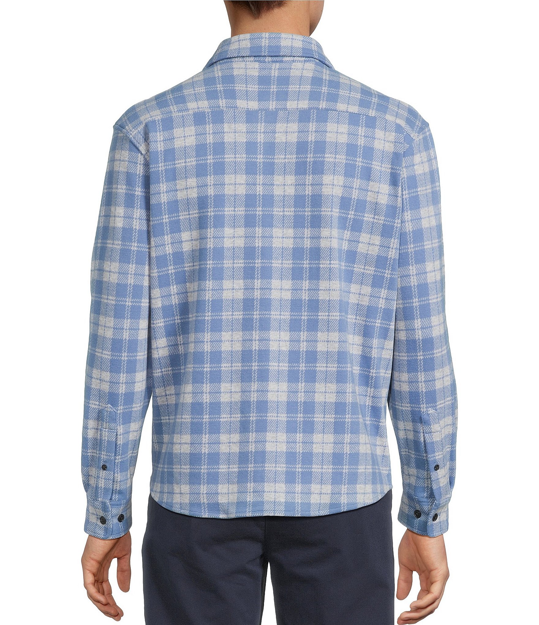 Roundtree & Yorke Long Sleeve Medium Plaid Button Front Shirt