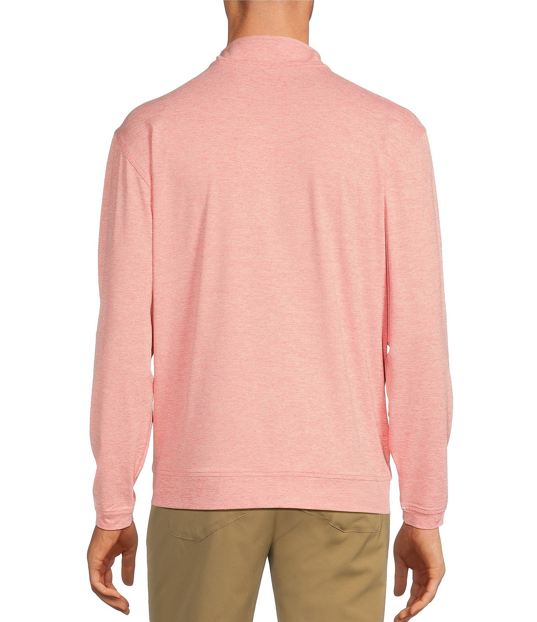 Roundtree & Yorke Long Sleeve Performance Quarter-Zip Solid Pullover