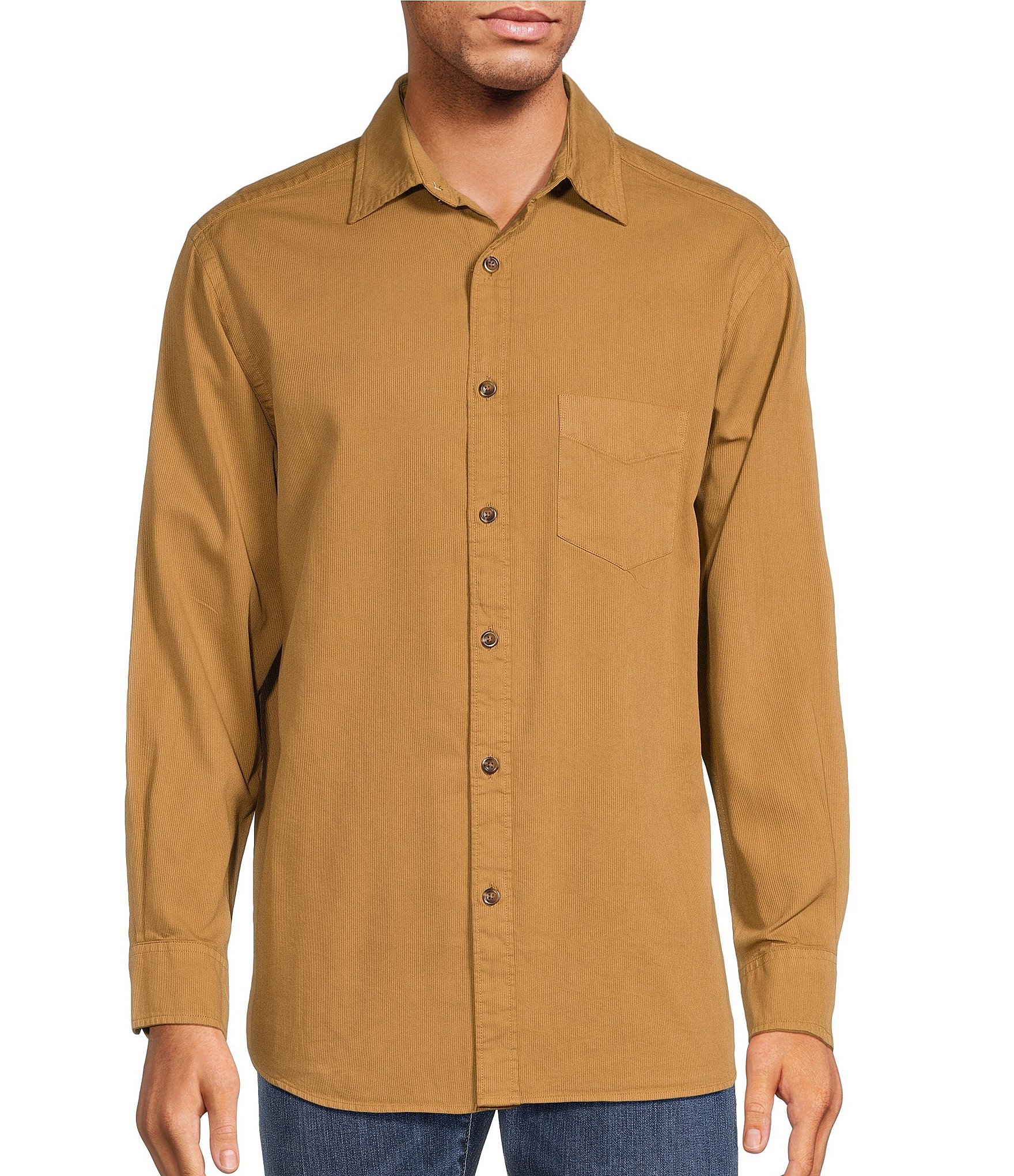 Copper Key Long Sleeve Button Front Camp Shirt