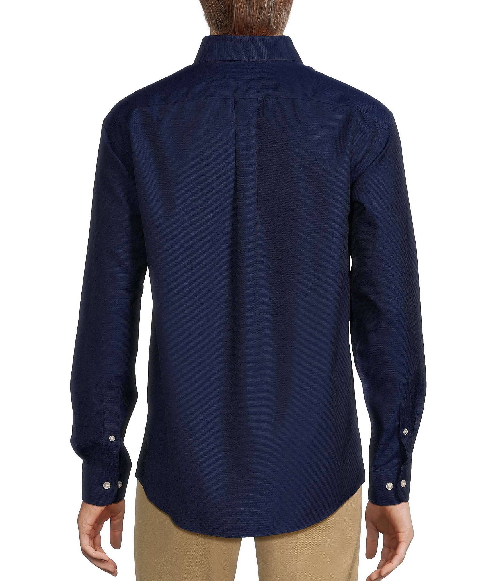 Gold Label Roundtree & Yorke Non-Iron Long Sleeve Solid Dobby Sport Shirt