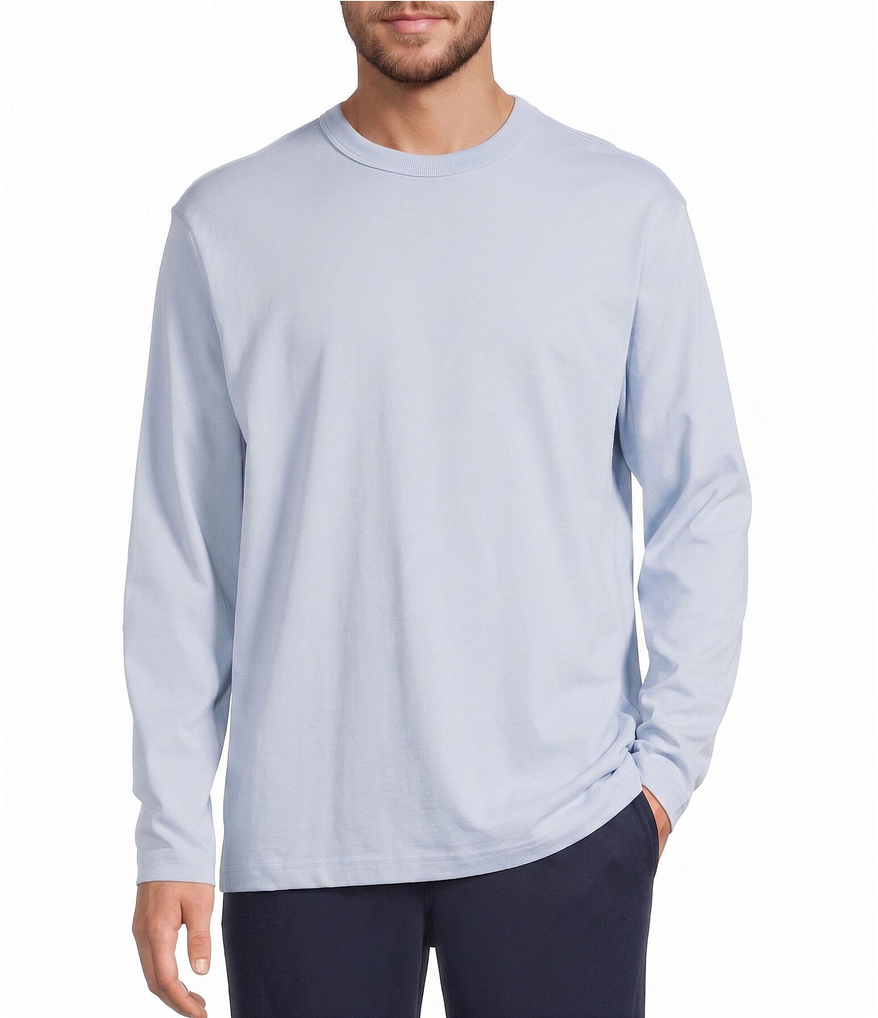 Roundtree & Yorke Long Sleeve Solid Heavyweight Tee