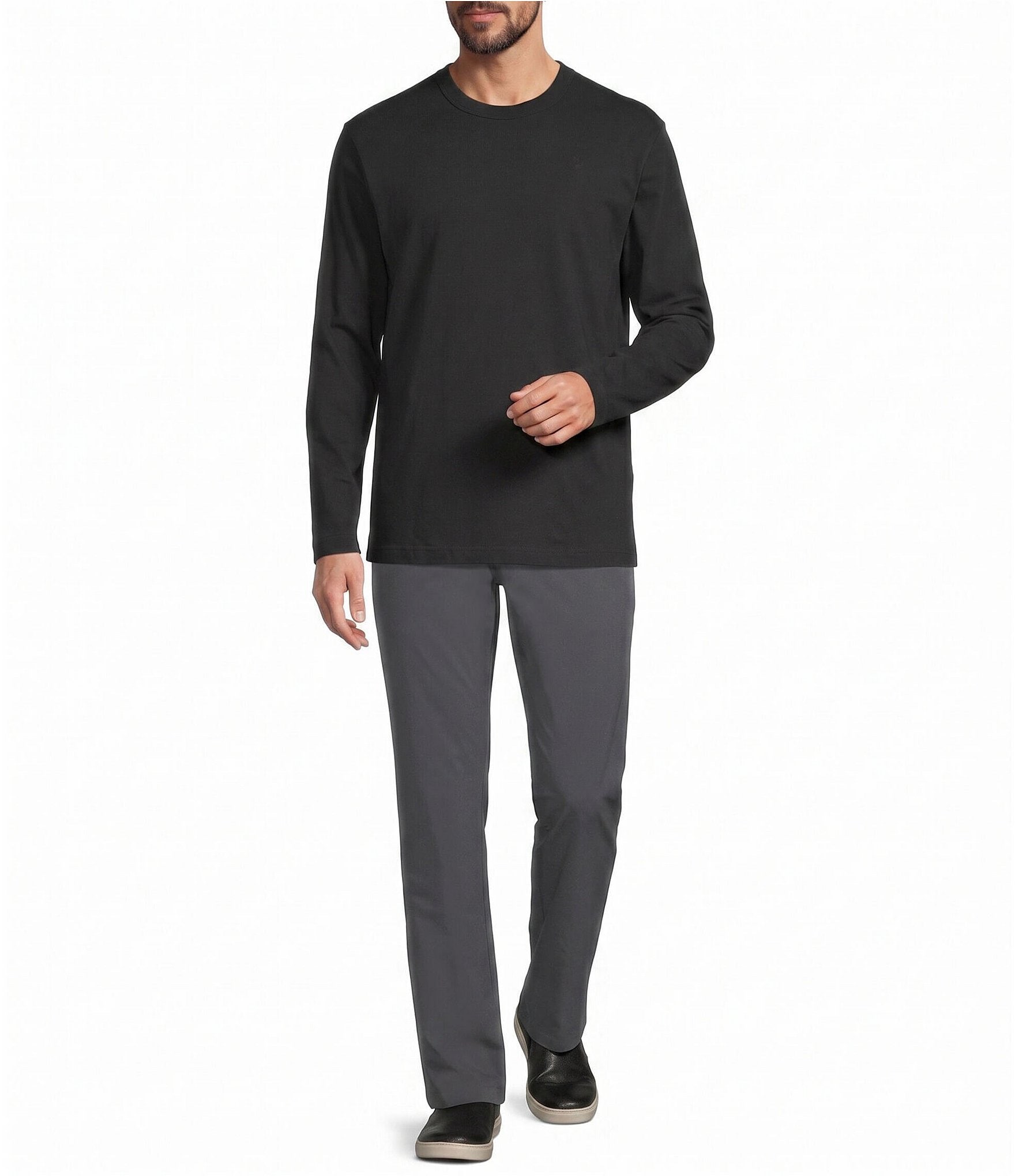 Roundtree & Yorke Long Sleeve Solid Heavyweight Tee