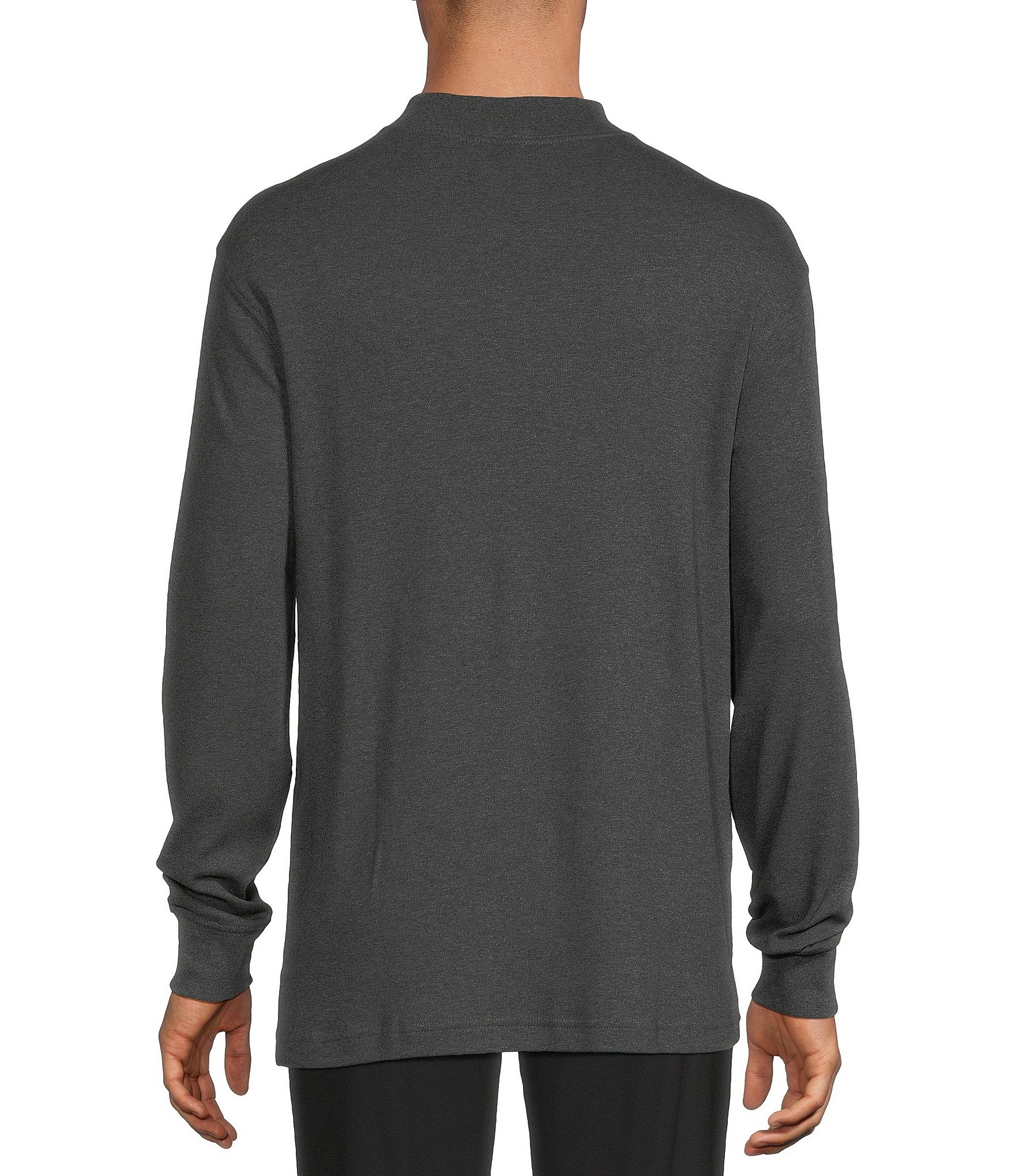 Roundtree & Yorke Long Sleeve Solid Mock Neck Pullover