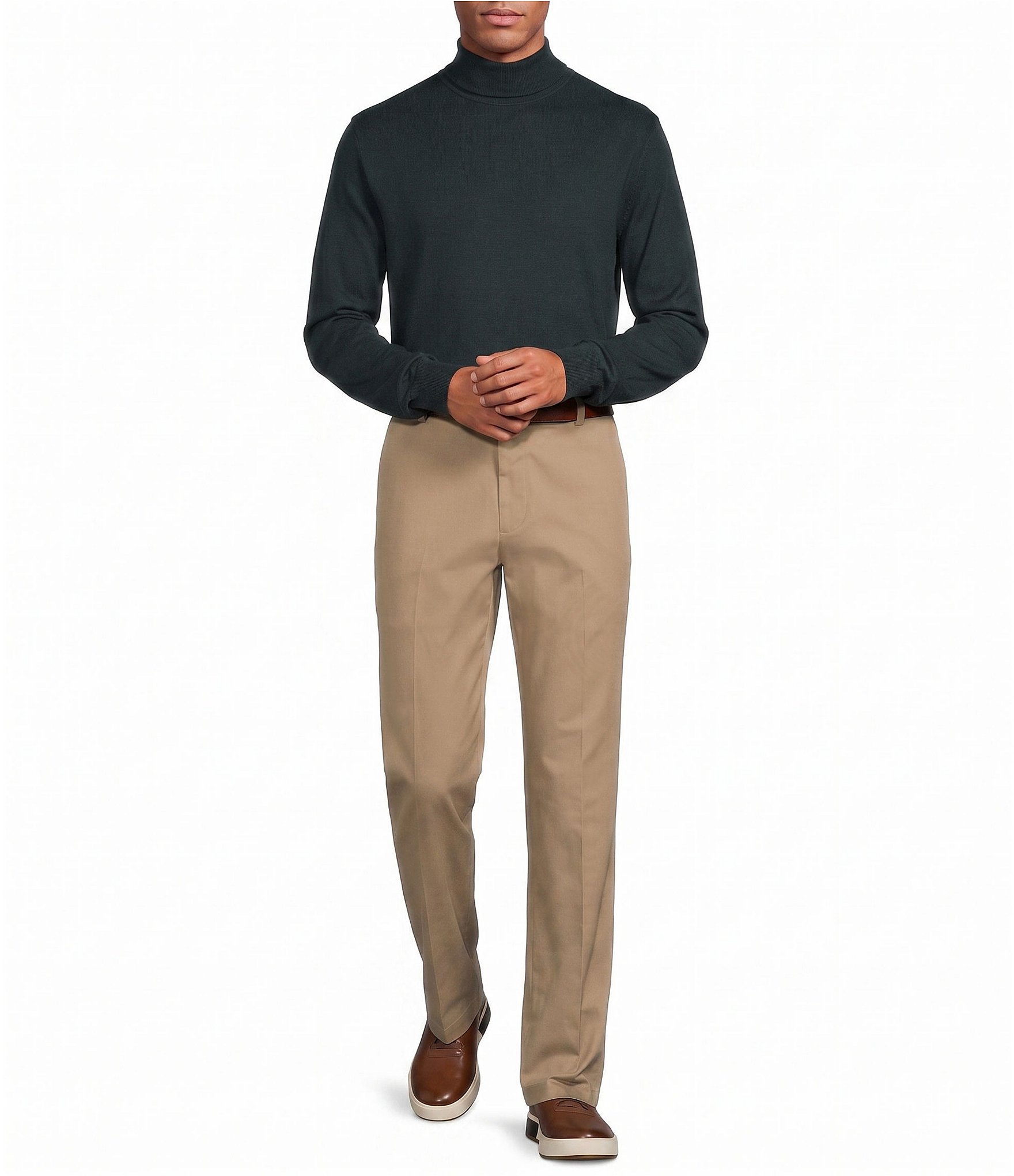 Roundtree & Yorke Long Sleeve Solid Turtle Neck Pullover