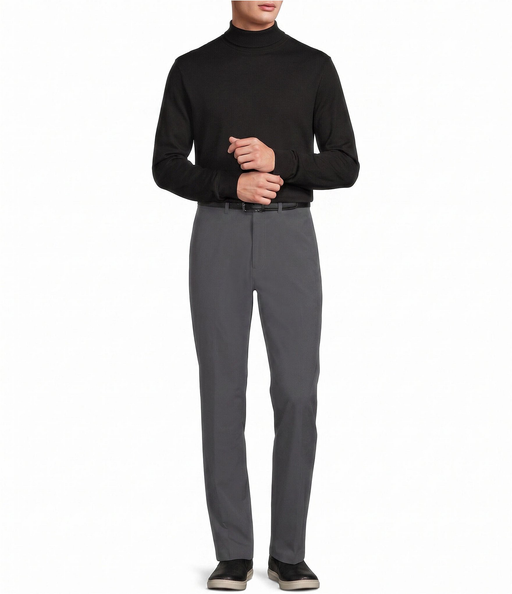 Roundtree & Yorke Long Sleeve Solid Turtle Neck Pullover