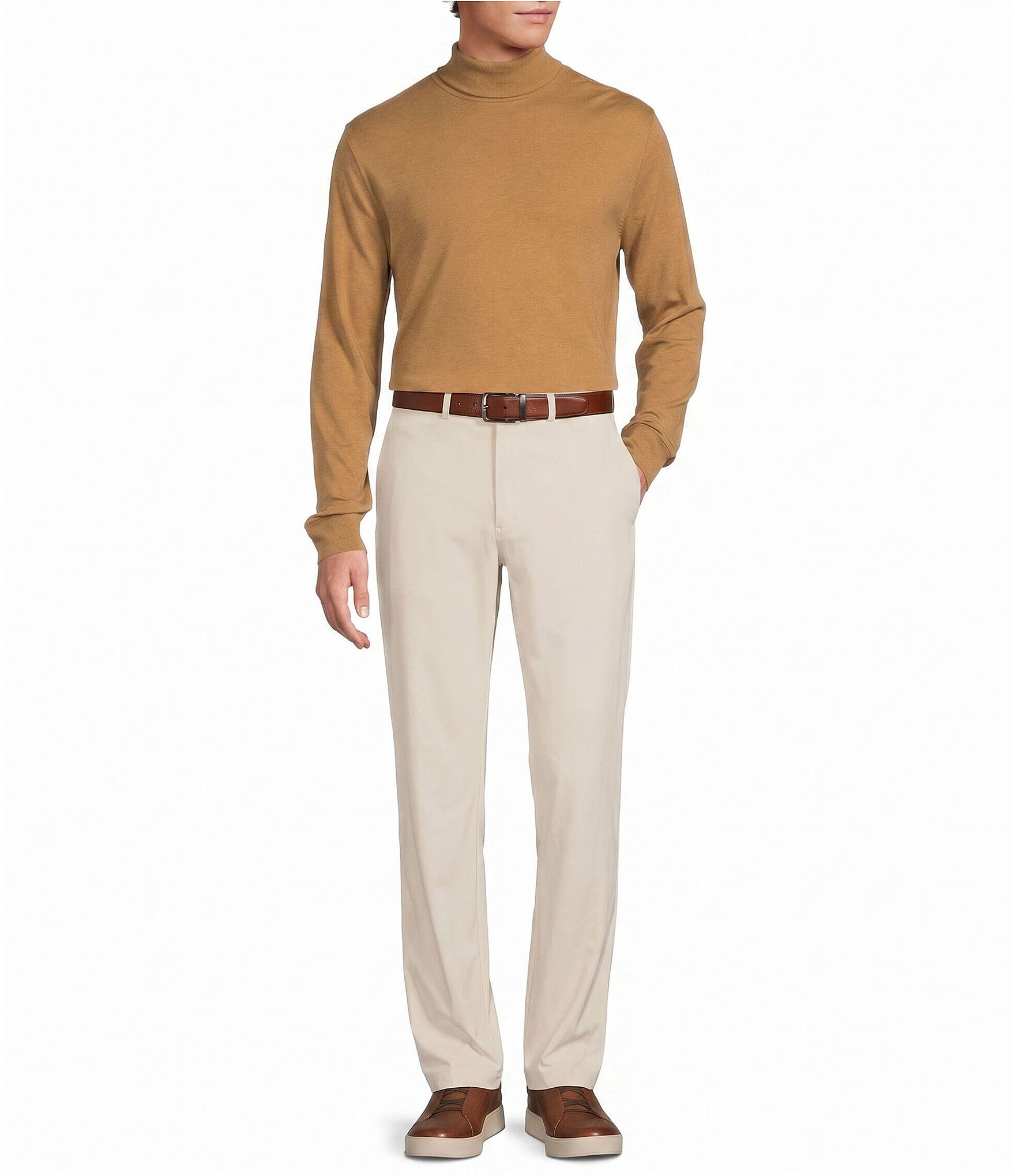 Roundtree & Yorke Long Sleeve Solid Turtle Neck Pullover